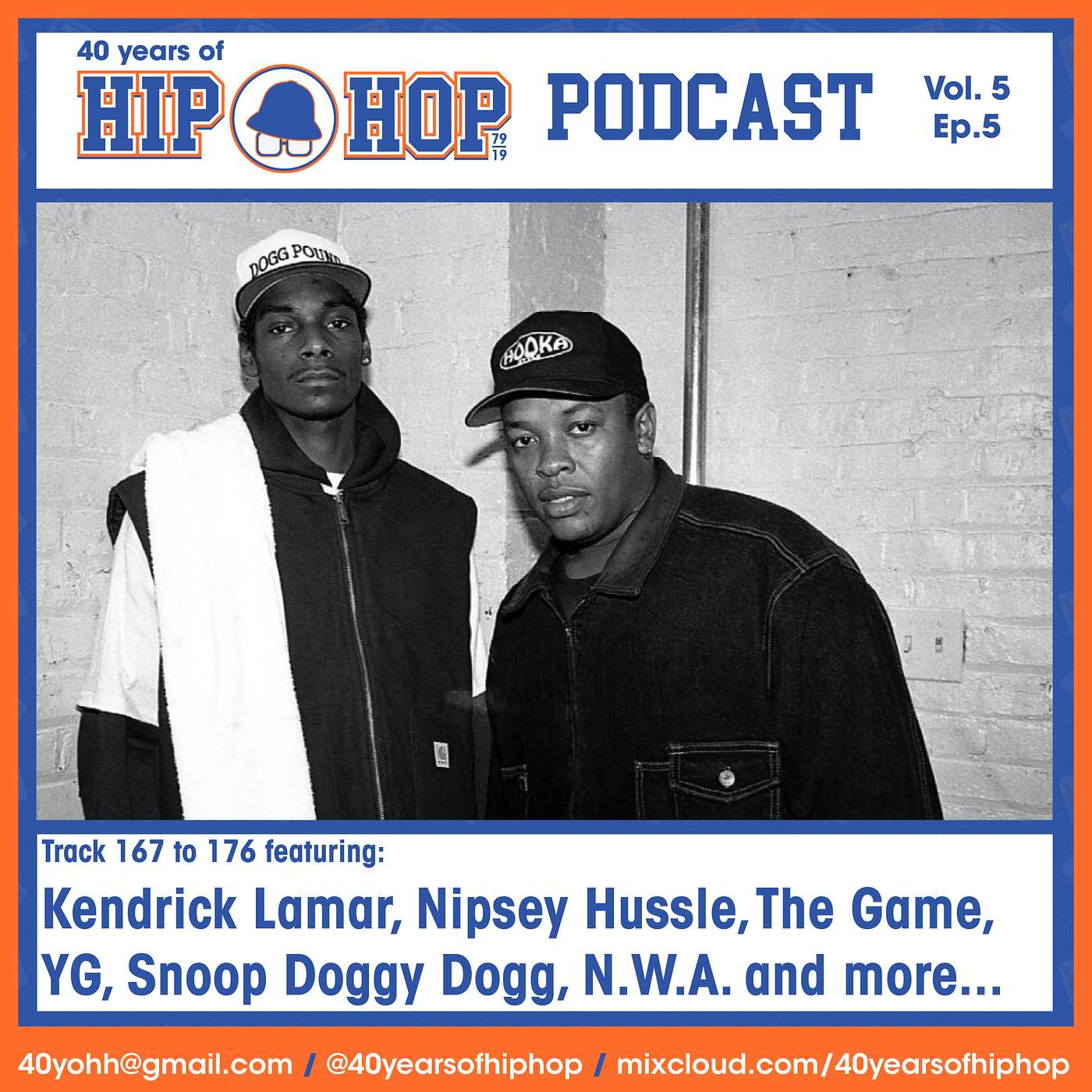 Vol.5-Ep.05 (song 167 to 176) Featuring: Kendrick Lamar, Nipsey Hussle, YG, The Game, Warren G, 2Pac, Snoop Doggy Dogg, Alliance Ethnik, Ice-T and N.W.A.