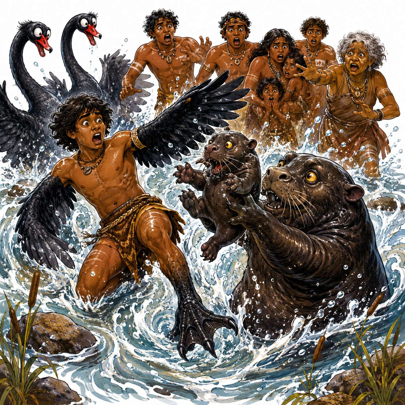 The Bunyip - Australian Folk Tale about unexpected consequences