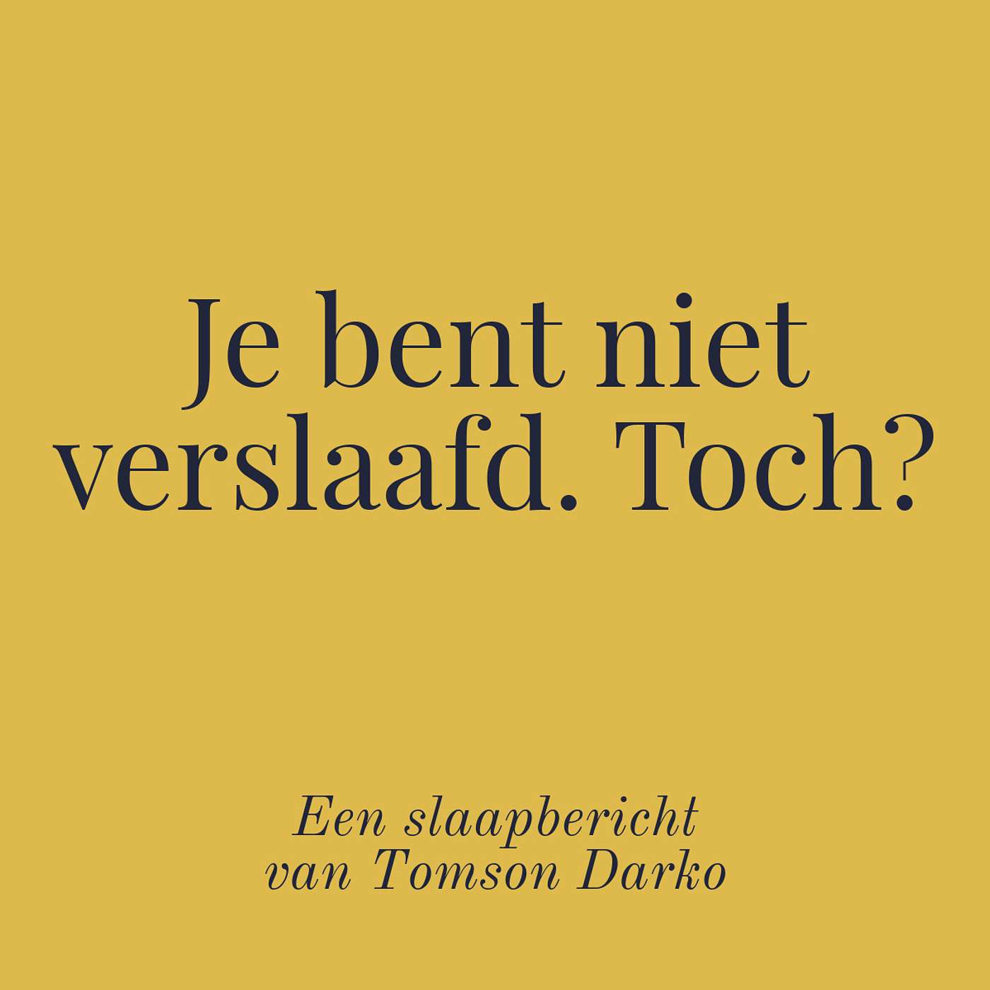In slaap vallen met melancholie van Tomson Darko