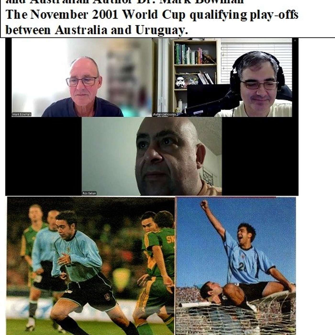 Soccernostalgia Talk Podcast-Episode 257 (Interview with Uruguayan Journalist Mr. Rosdom Belian and Australian Author Dr. Mark Bowman, discussing the November 2001 World Cup qualifying play-offs between Australia and Uruguay.)