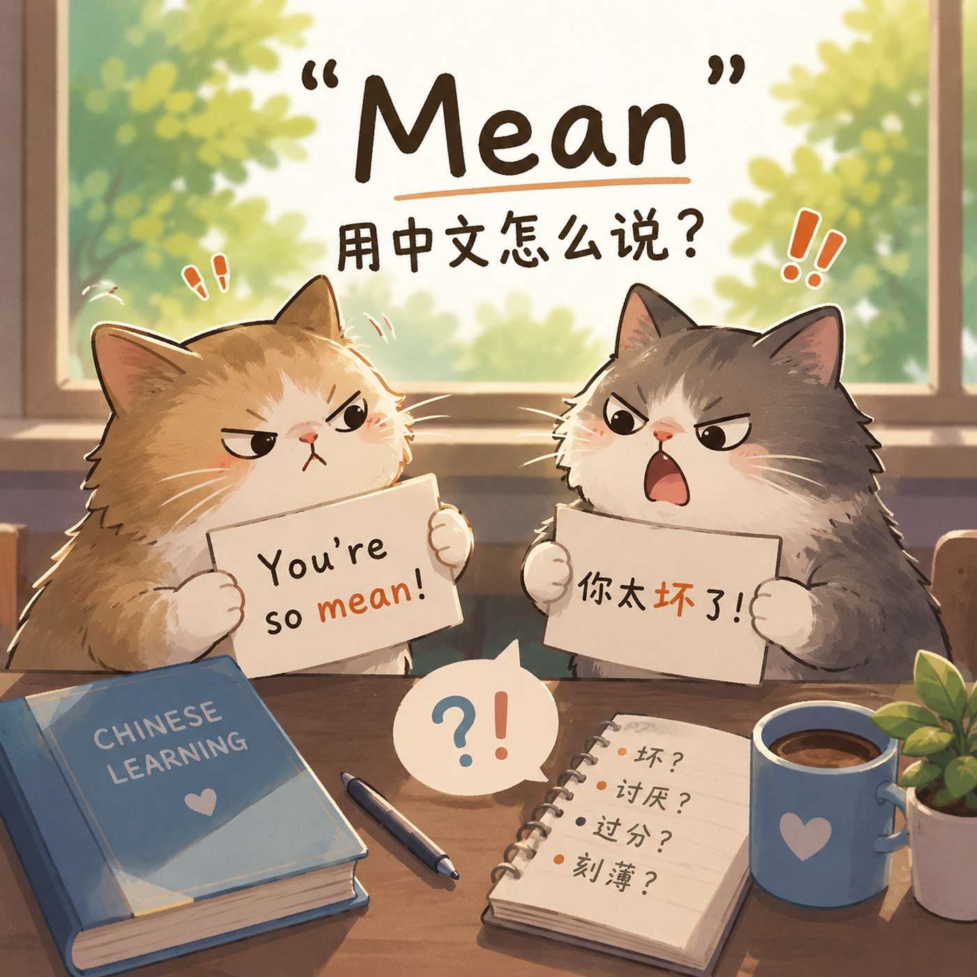 “Mean”用中文怎么说?| How to Say "Mean" in Chinese?