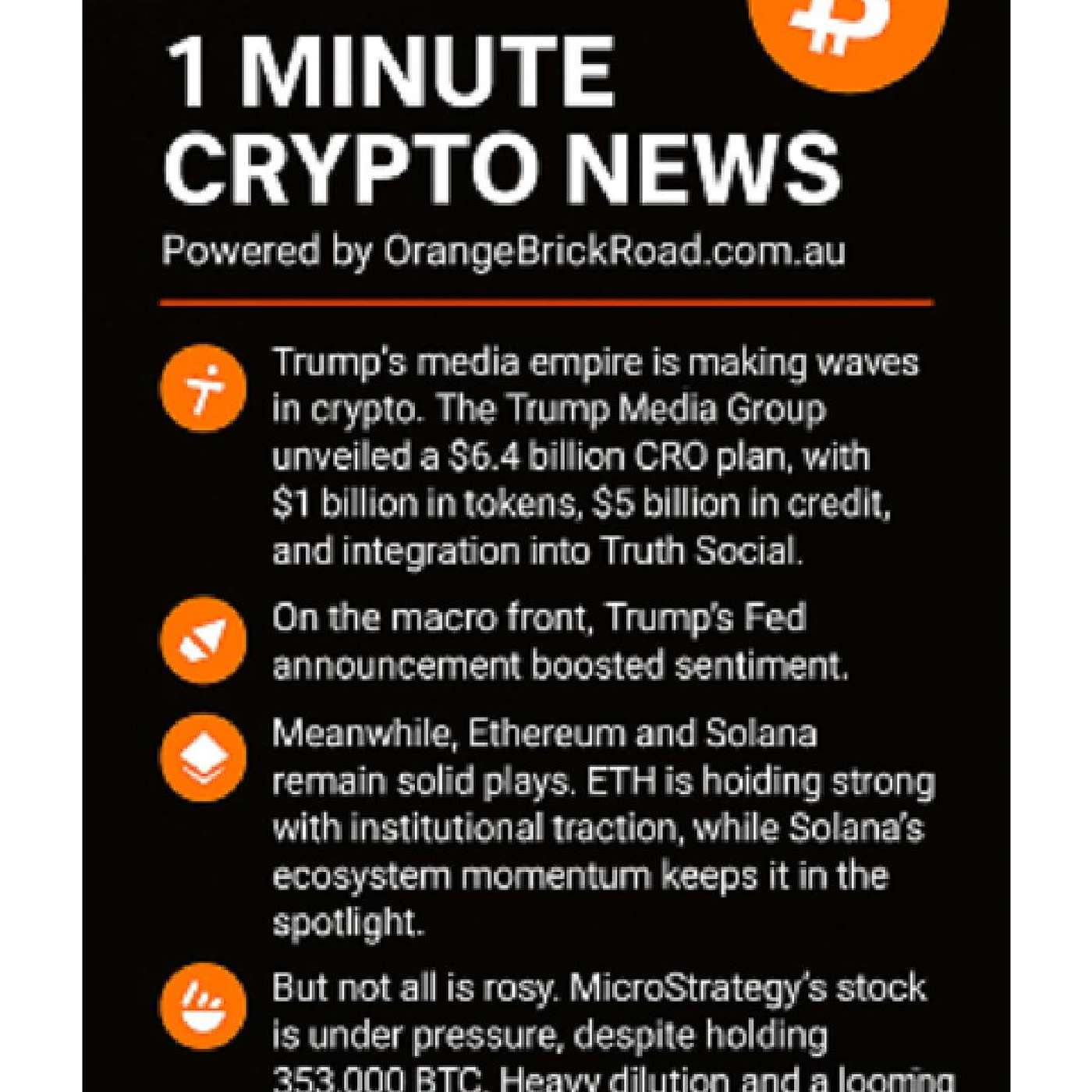 1 Minute Crypto News Trump’s Fed picks fuel optimism and lift Bitcoin, Ethereum, and XRP.