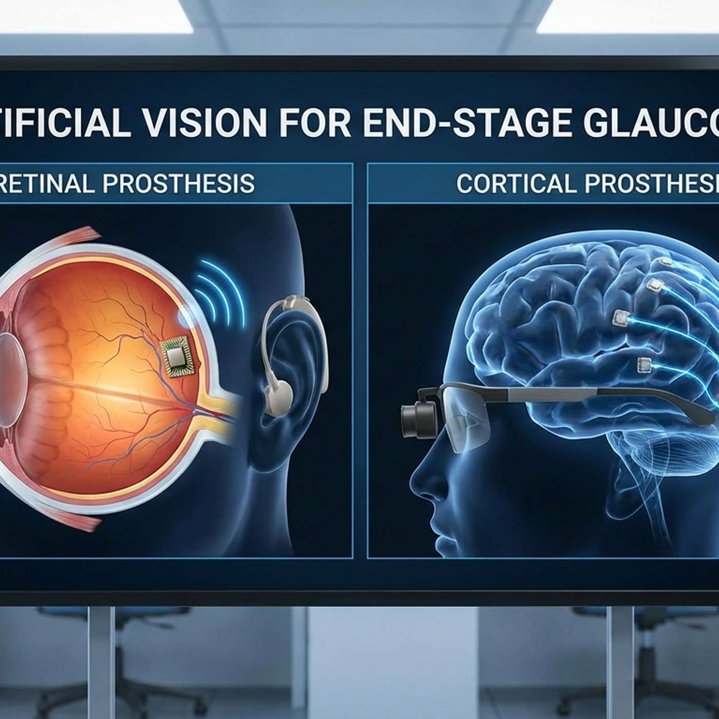 Artificial Vision for End-Stage Glaucoma: Retinal vs. Cortical Prostheses episode artwork