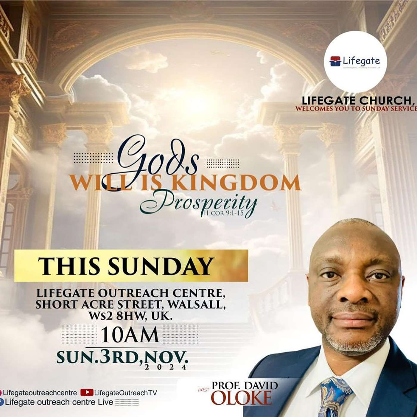 God's Will is Kingdom Prosperity - Lifegate Church - 3.11.24 episode artwork