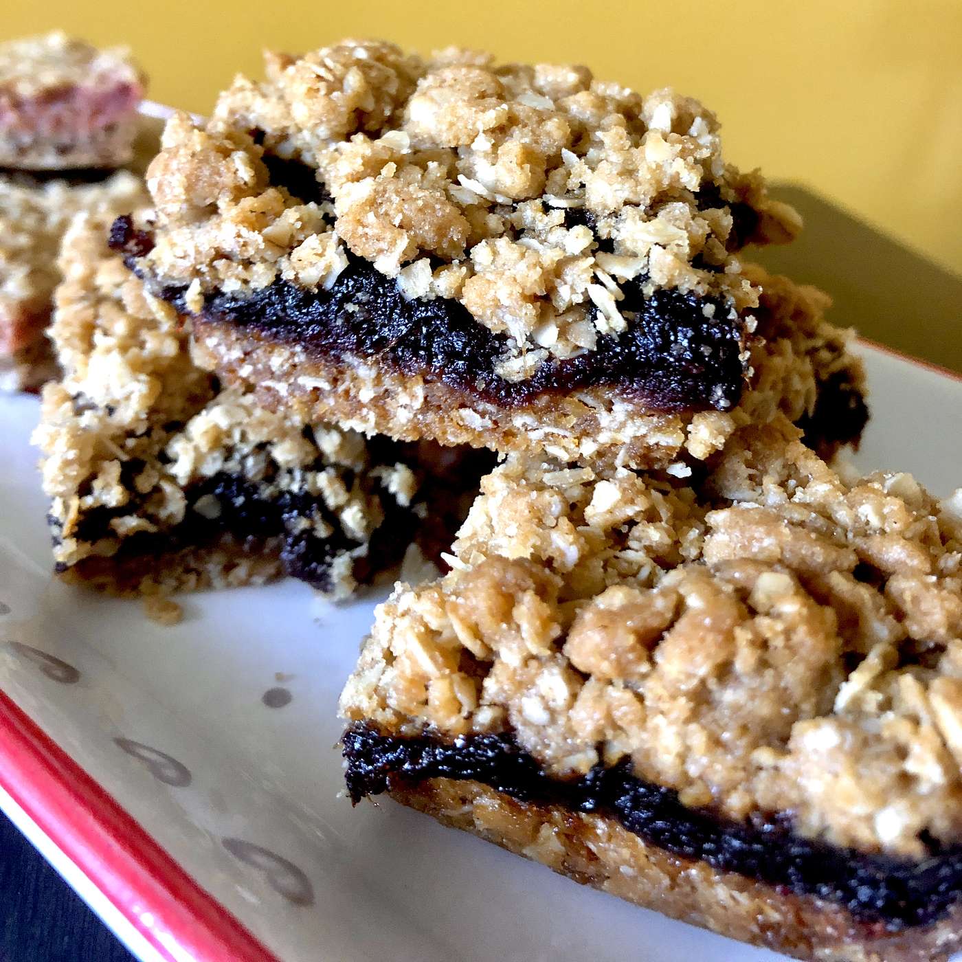 S4 E35 Depression-Era Matrimonial Cake (AKA Date and Rhubarb Squares)