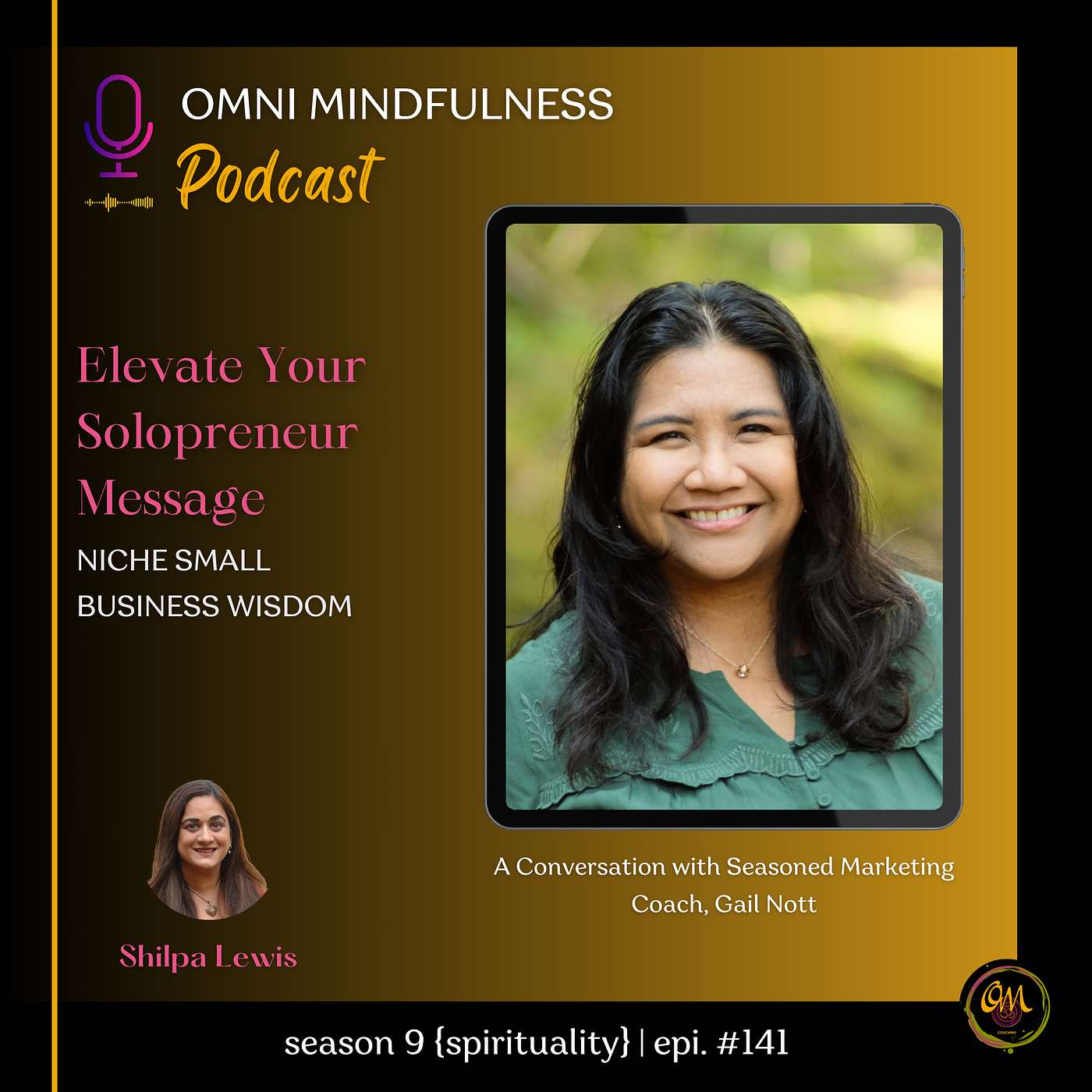 Elevate Your Solopreneur Message: Niche Small Business Wisdom. A Conversation with seasoned marketing coach, Gail Nott. (Epi #141)