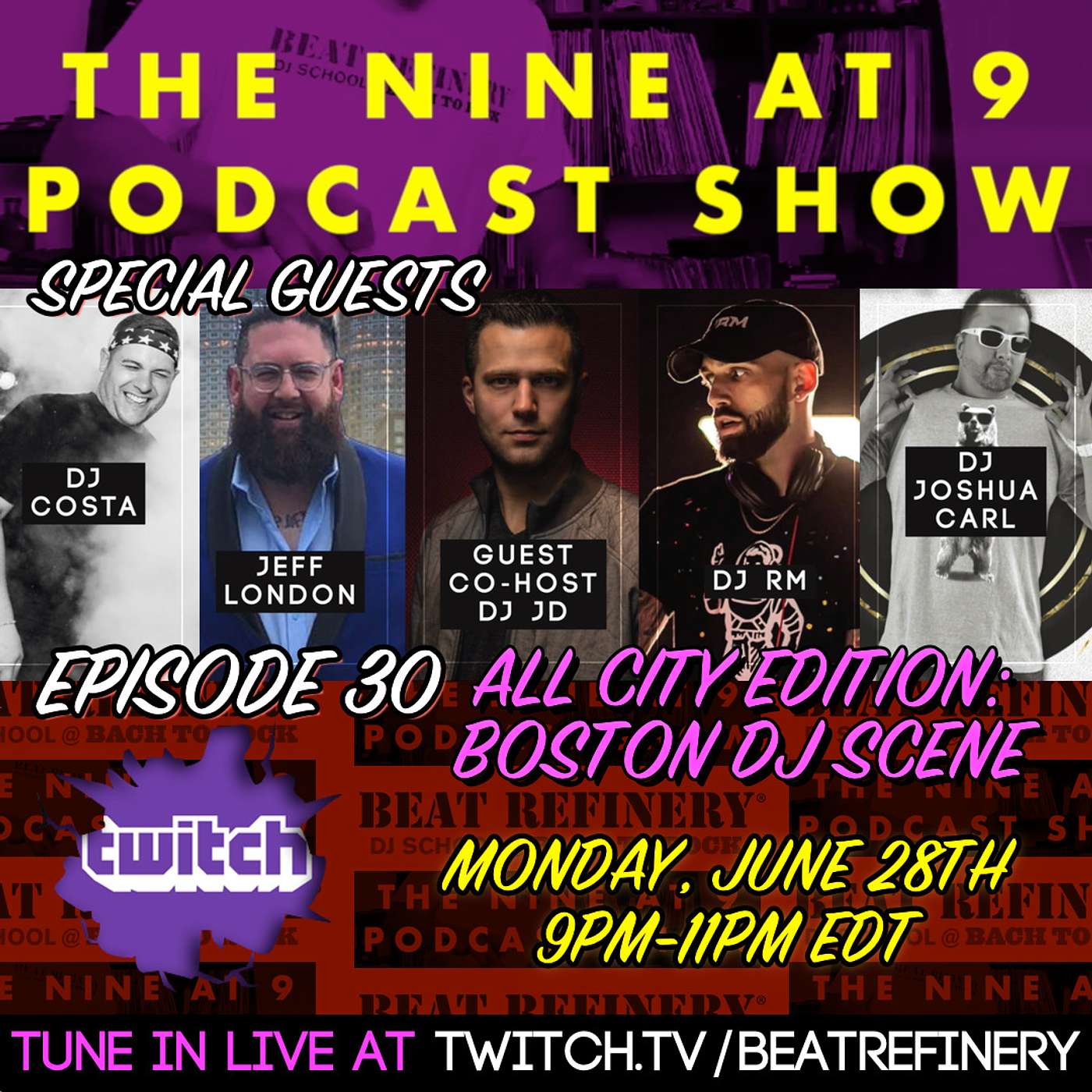 BOSTON DJ SCENE: Special Guest DJ Joshua Carl, DJ JD, Jeff London, DJ RM, Bobby Bangers