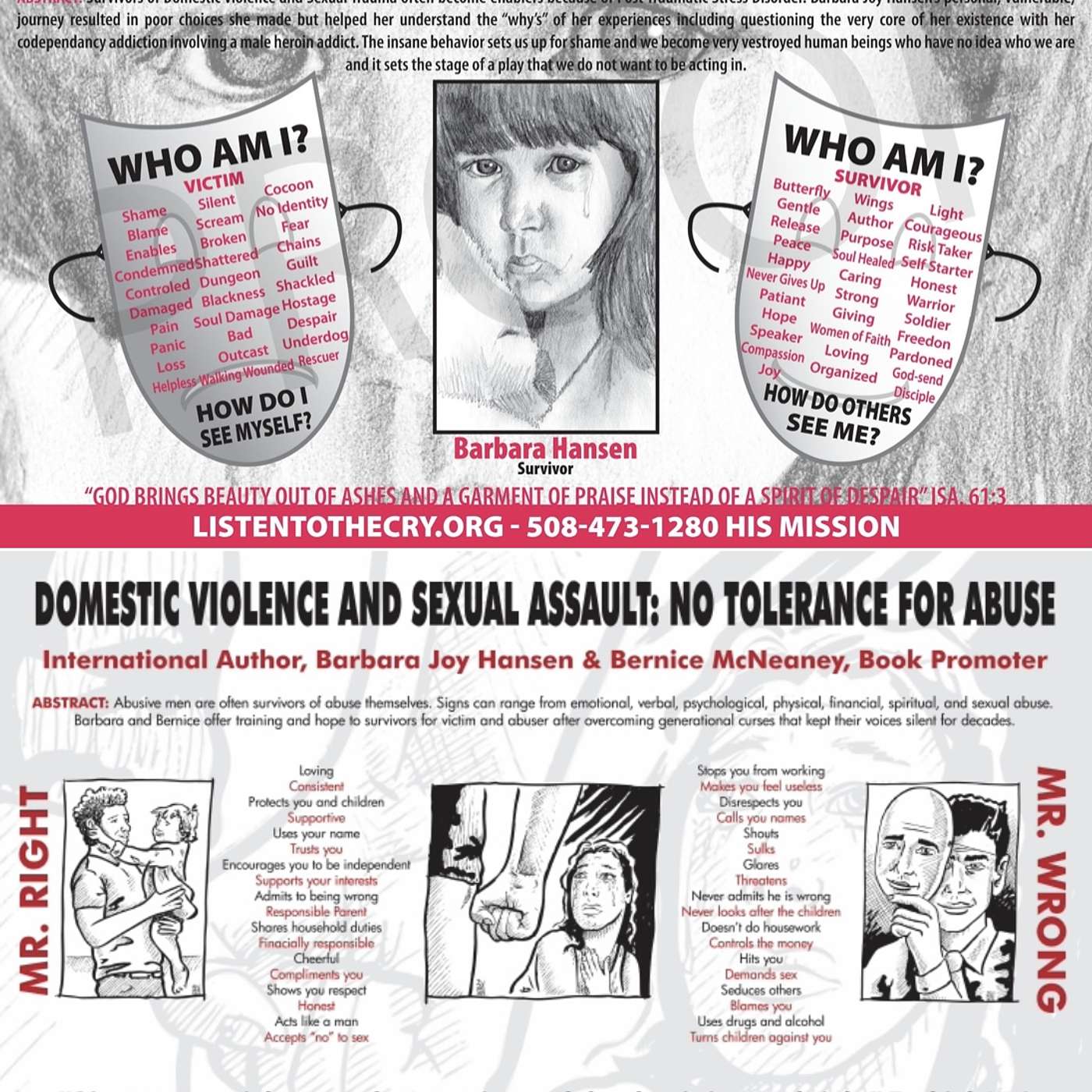 Barbara Joy Hansen author of Listen to the Cry of the Child, gives a face to Domestic Violence and Sexual Abuse Trauma