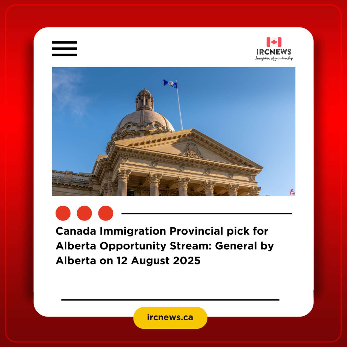 Canada Immigration Provincial pick for Alberta Opportunity Stream: General by Alberta on 12 August 2025 episode artwork