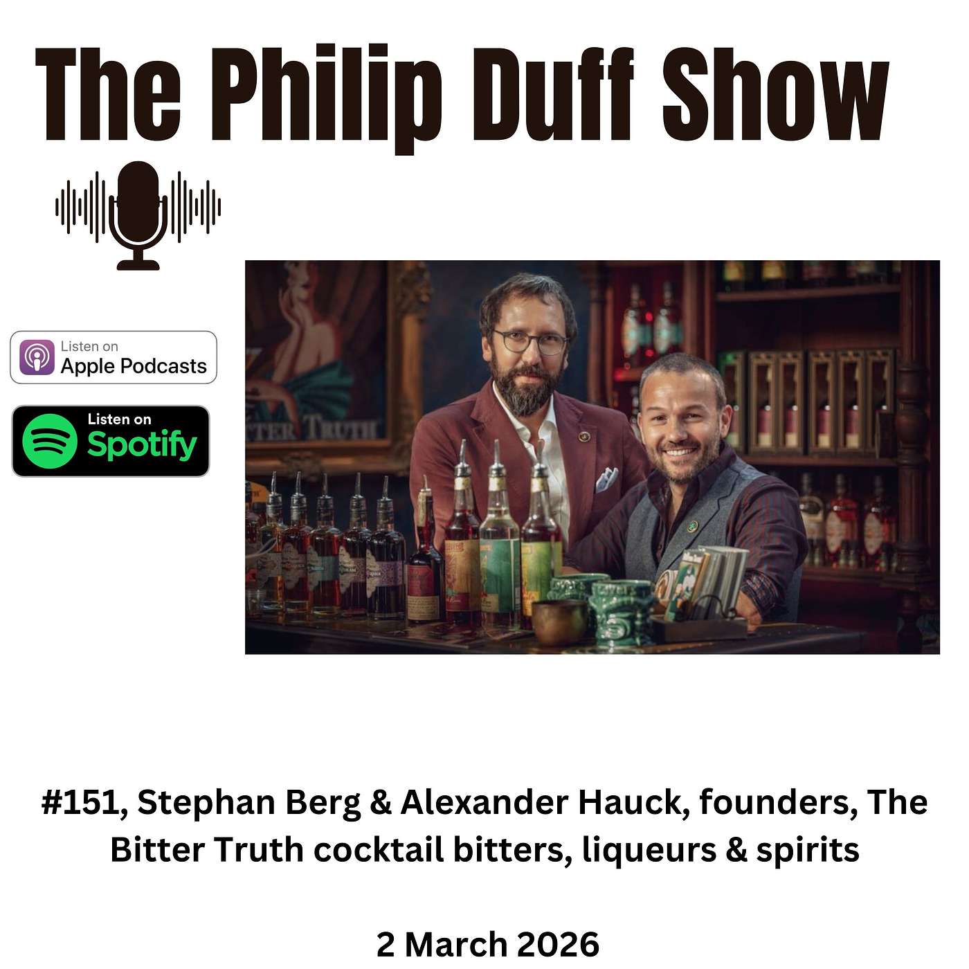 #151, Stephan Berg & Alexander Hauck, founders, The Bitter Truth cocktail bitters, liqueurs & spirits