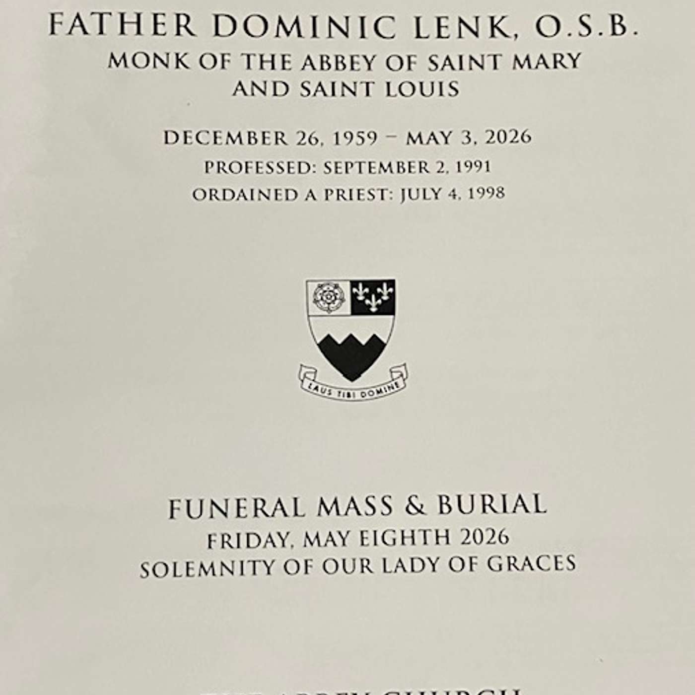 Abbot Gregory: Fr. Dominic's Funeral episode artwork
