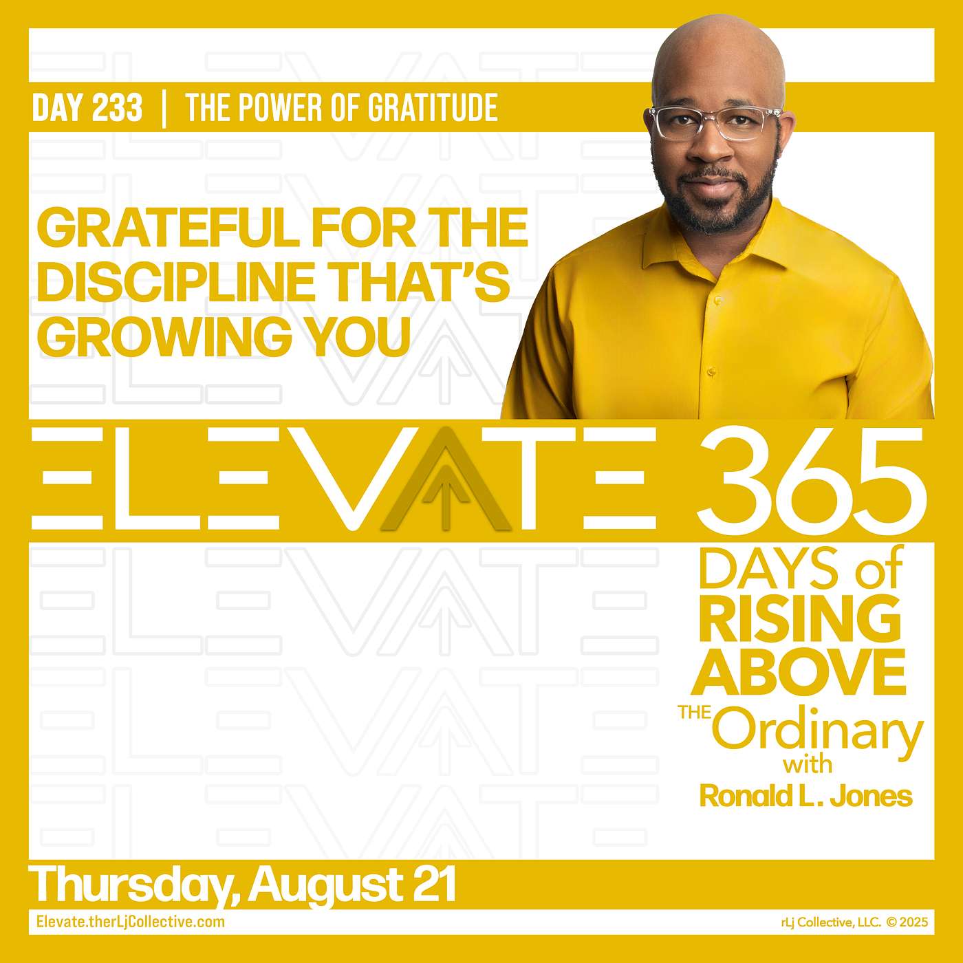 Day 233:  Grateful for the Discipline That's Growing You