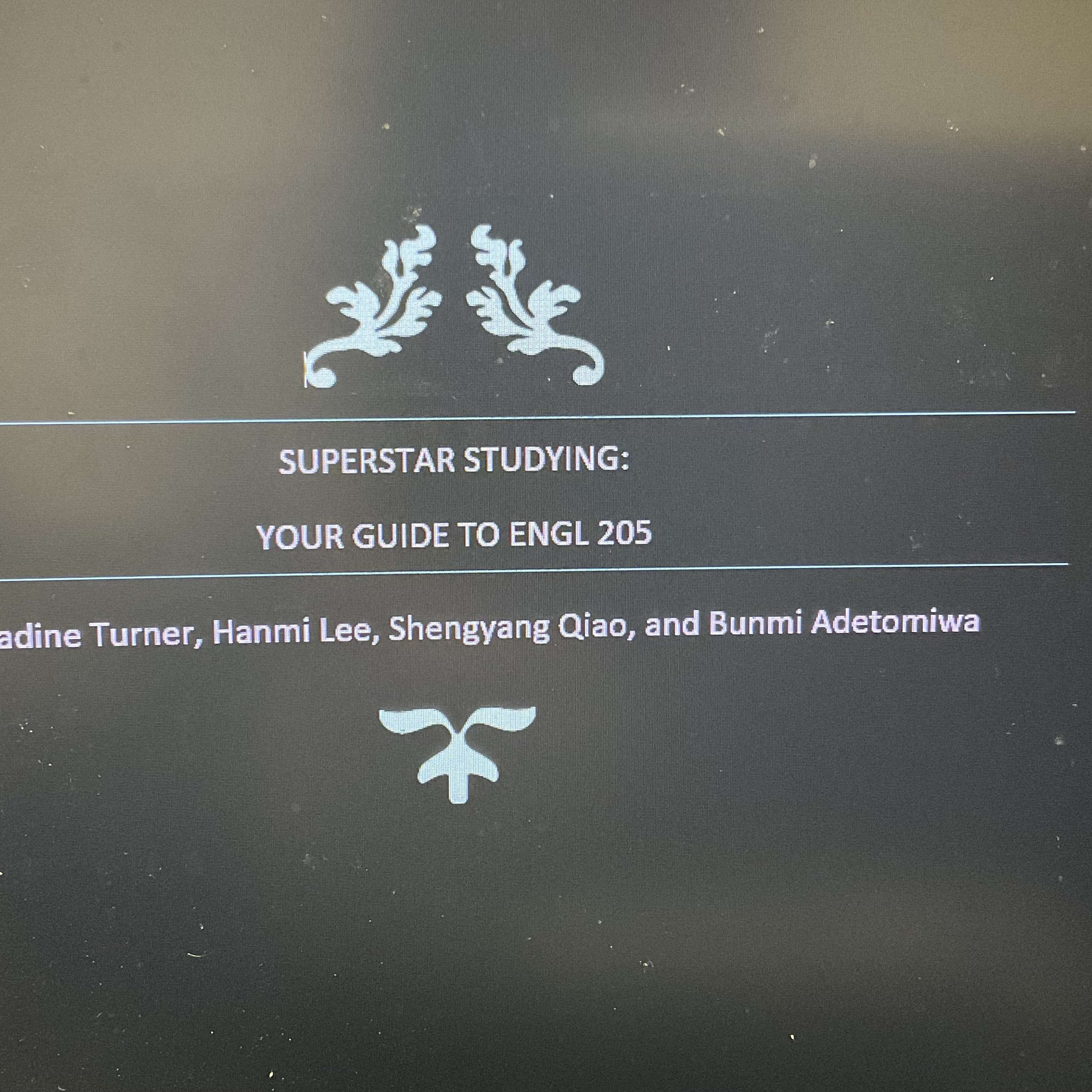 Superstar Studying: Your Guide To Engl 205