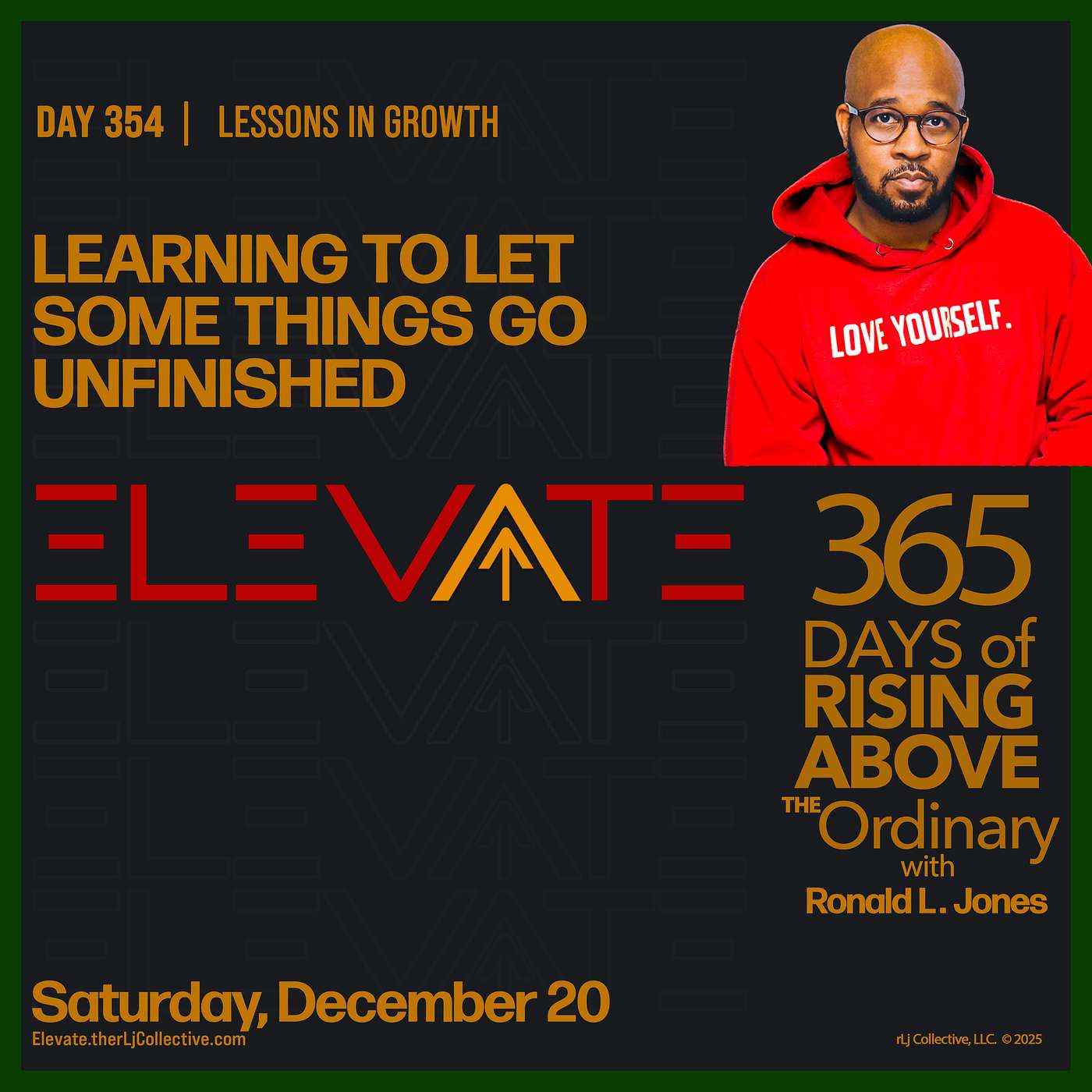 Day 354:  Learning to Let Some Things Go Unfinished