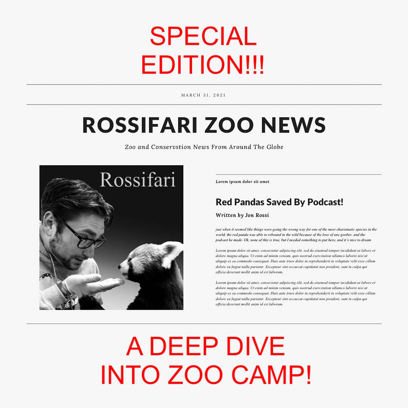 Rossifari Podcast - Zoos, Aquariums, and Animal Conservation