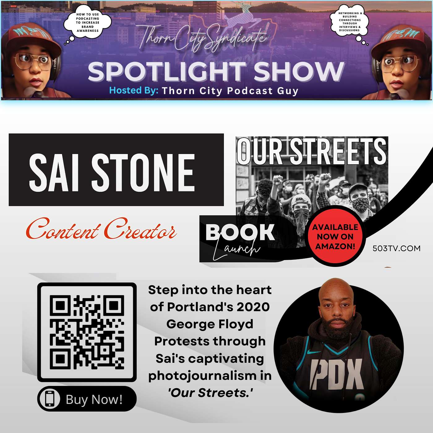 Sai Stone, street photographer, author, and Co-Founder of 503TV