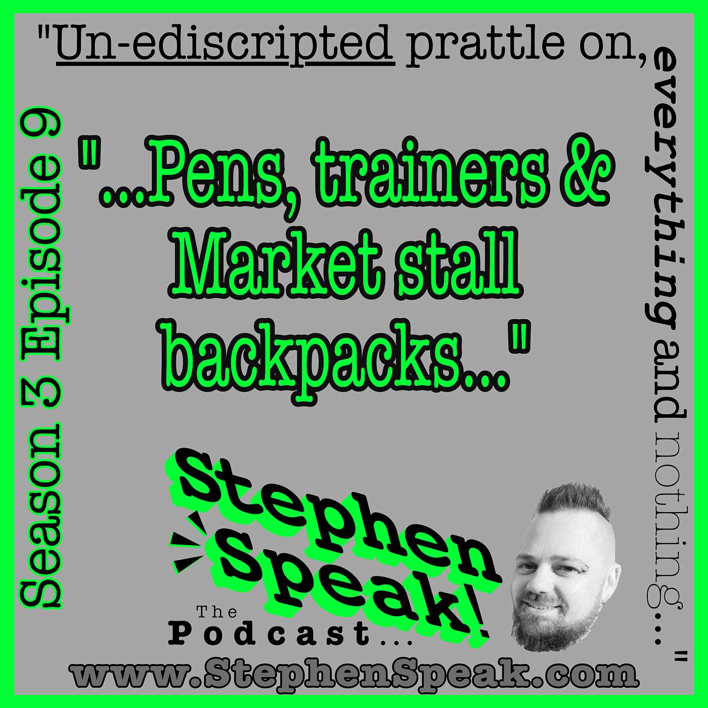 3.09 /// Pens, trainers & Market stall back packs!...