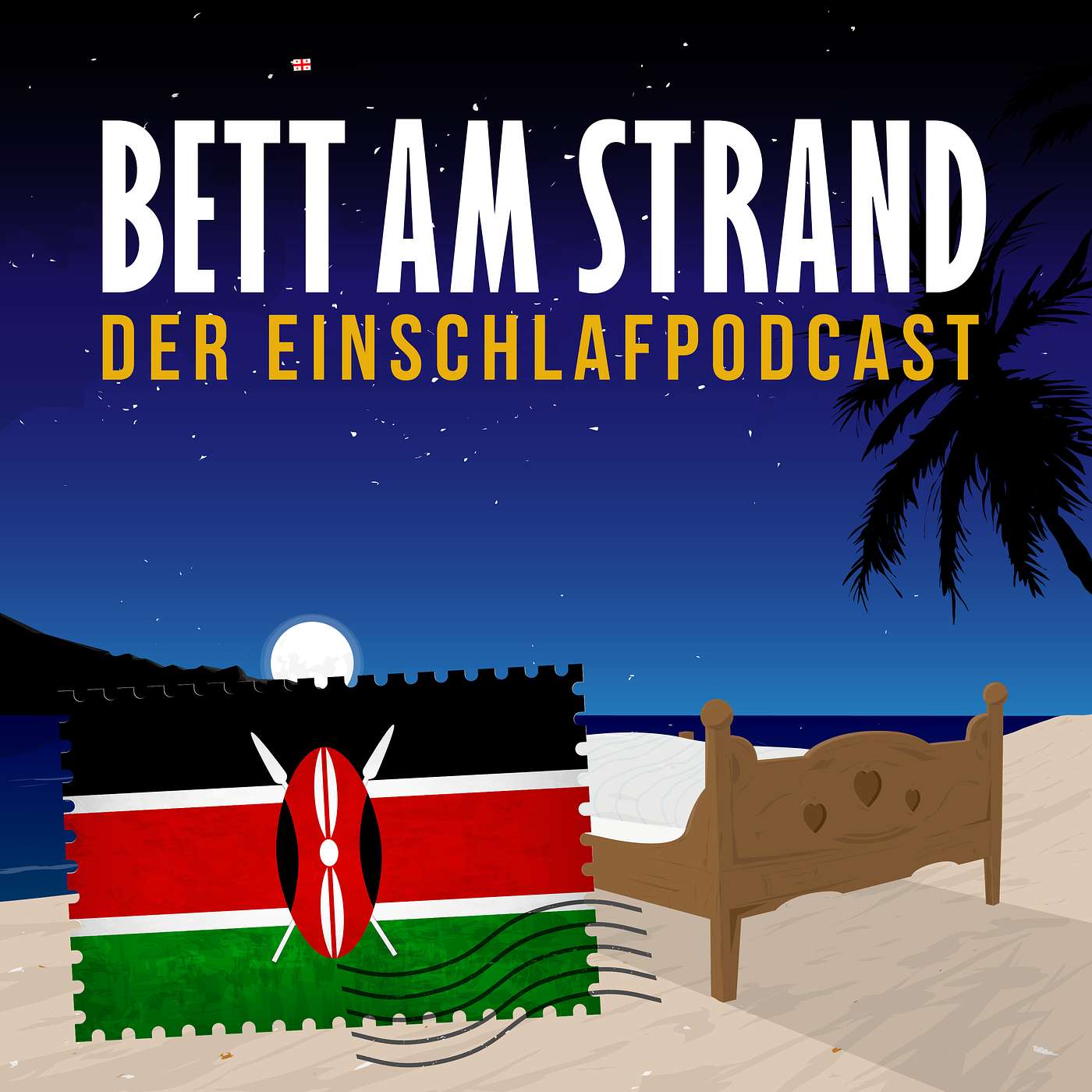 Bett am Strand | Einschlafen zu Reisegeschichten
