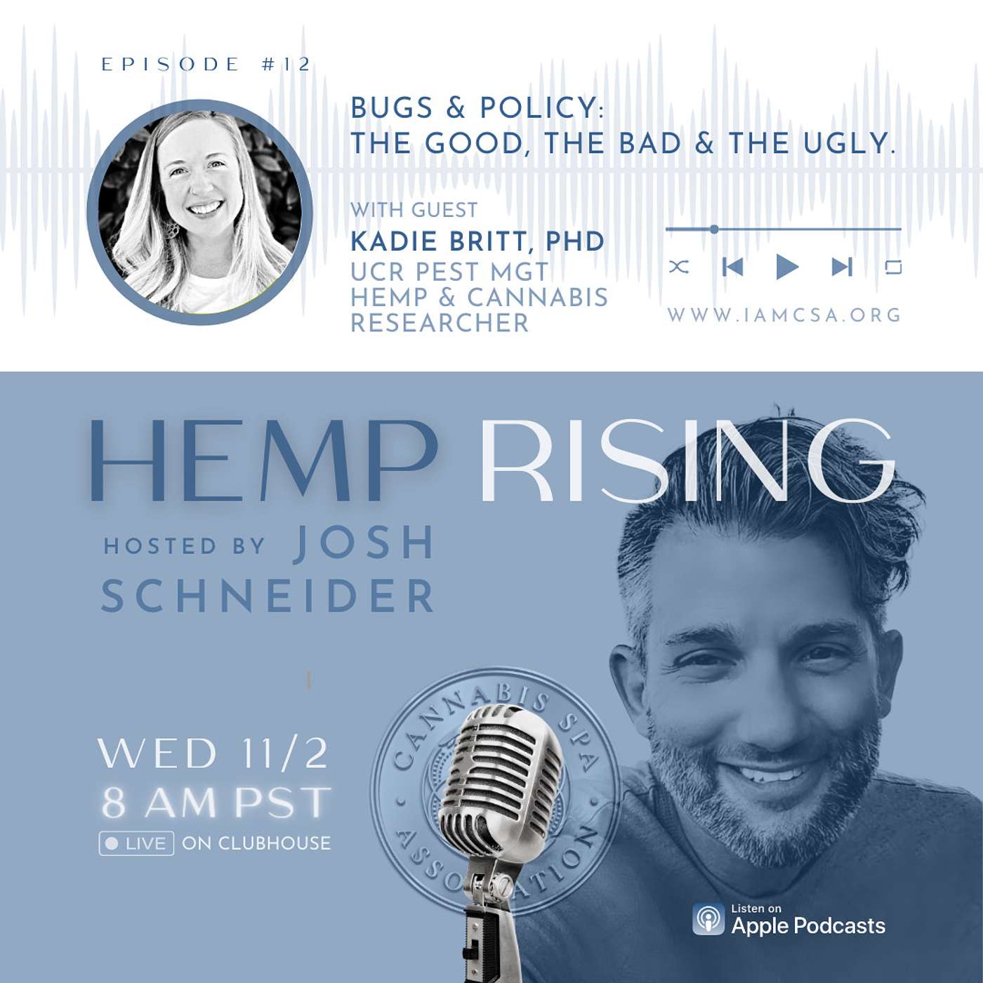 Ep. 12 - Bugs & Policy: the Good, the Bad & the Ugly” w/ Kadie Britt PhD,  UC-R Pest Management, Cannabis & Hemp Researcher