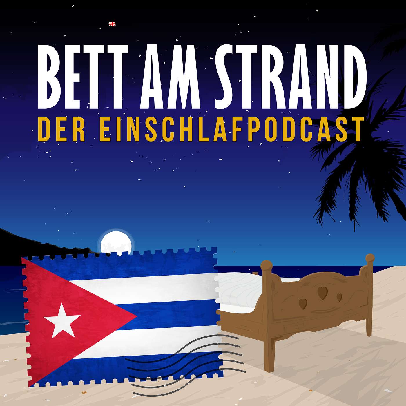 Bett am Strand | Einschlafen zu Reisegeschichten
