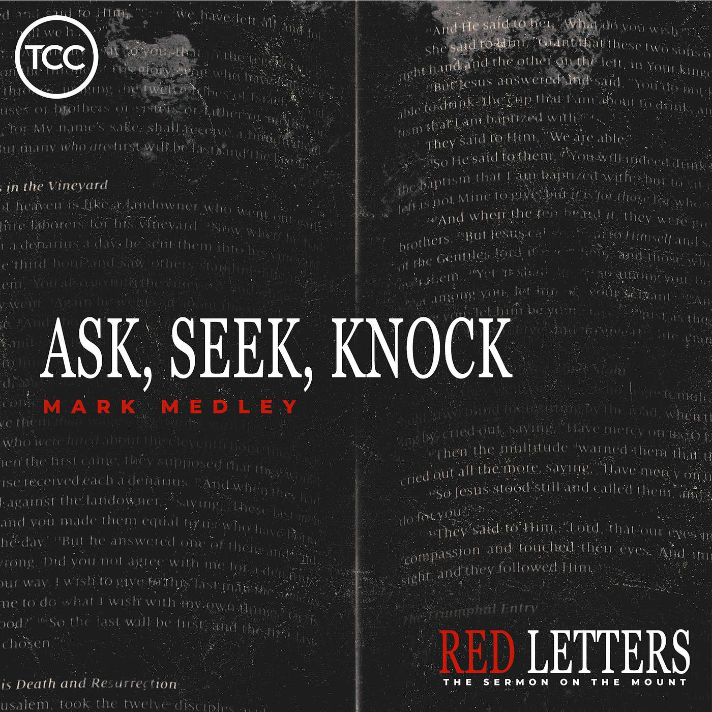 Red Letters - Ask, Seek, Knock