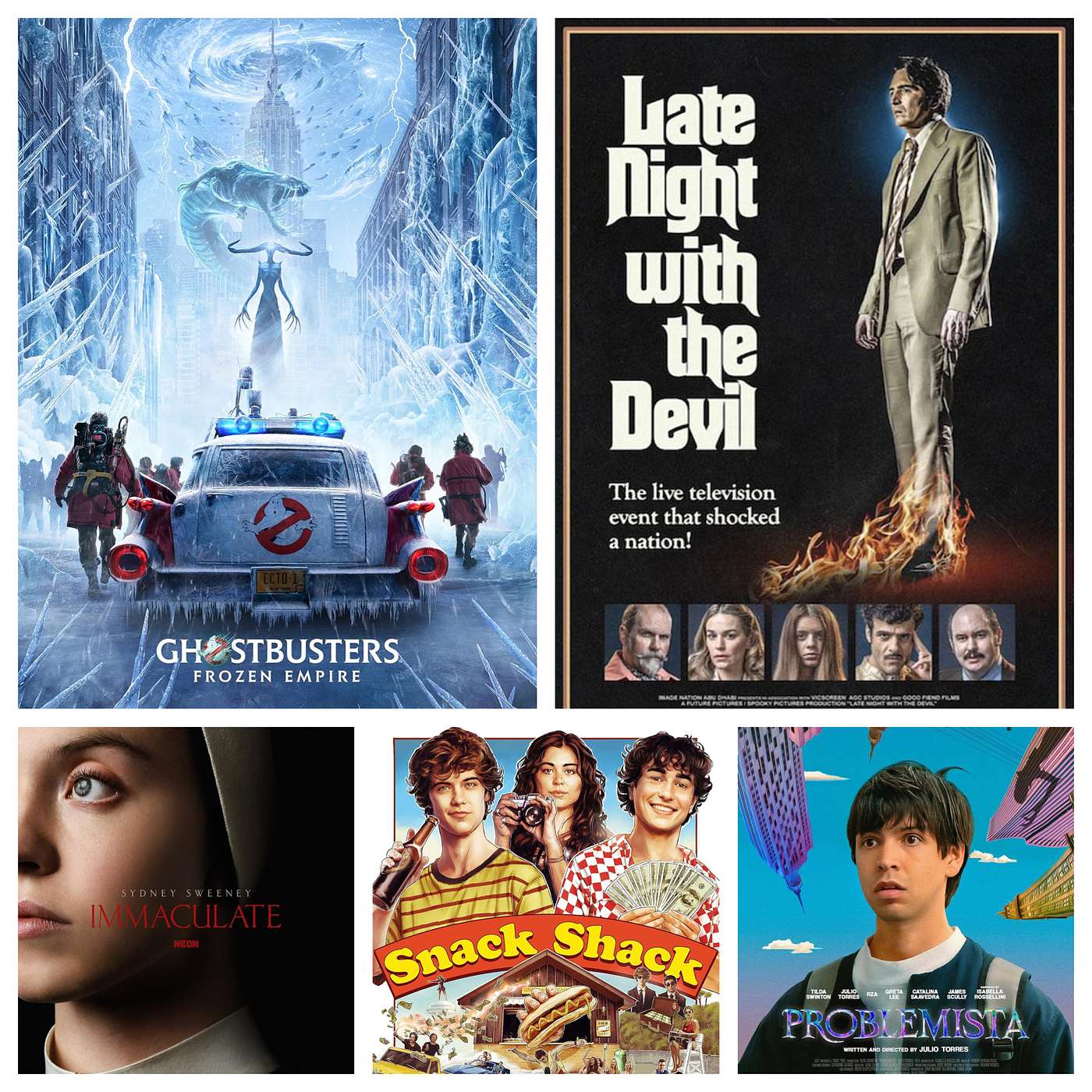 Episode 150 - Ghostbusters: Frozen Empire, Immaculate, Late Night with the Devil, Snack Shack, Problemista episode artwork