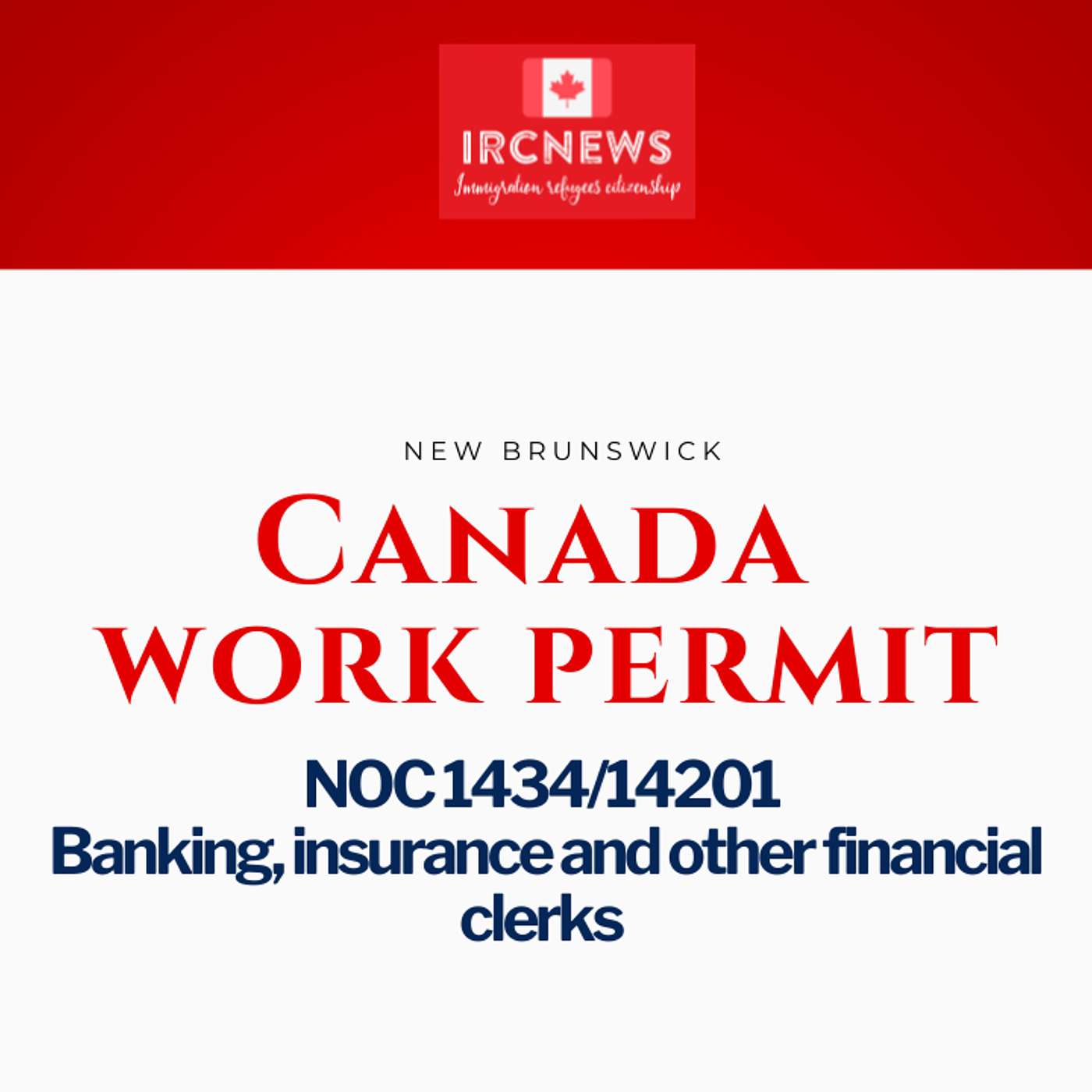 Canada Immigration New Brunswick NOC 1434/14201 Banking, insurance and other financial clerks Work Permits episode artwork