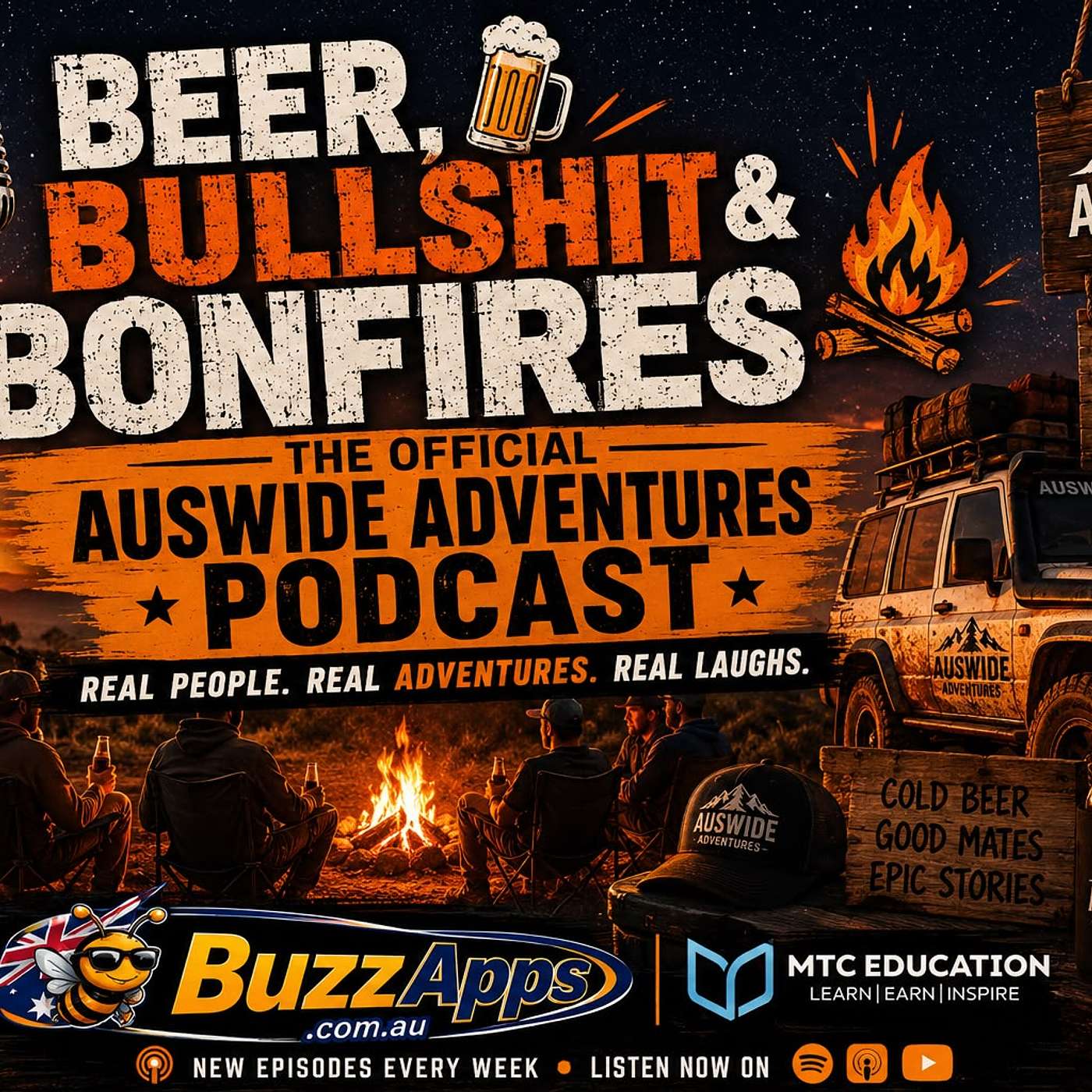 Beer Bullshit and Bonfires podcast artwork