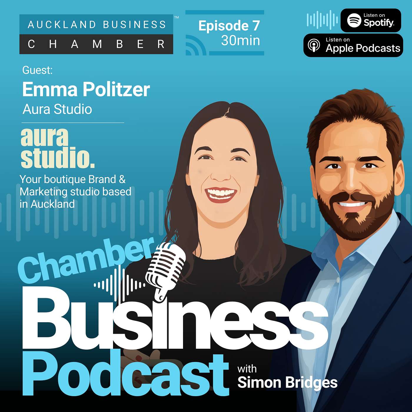 A raw and inspiring conversation about entrepreneurship, resilience, and knowing when to pivot - Chamber Business Podcast with Emma Politzer from Aura Studio episode artwork