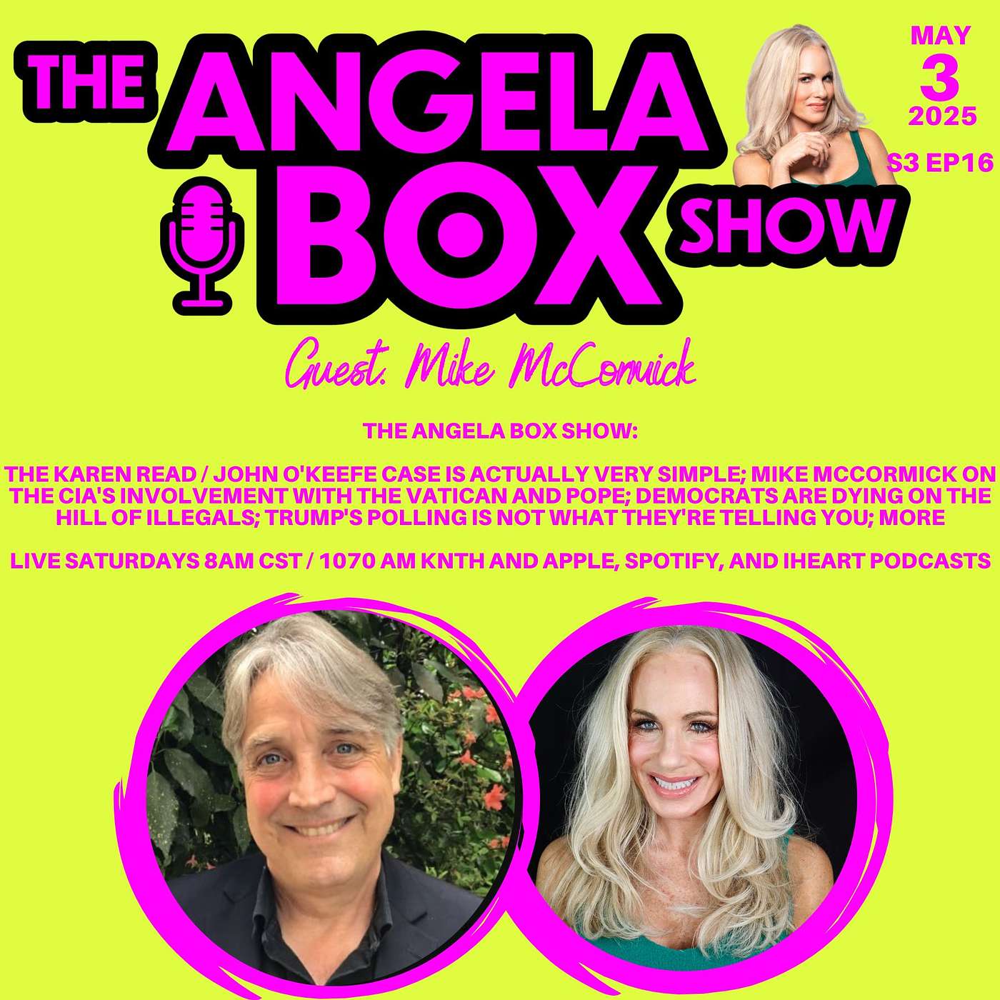 The Angela Box Show 5.3.25 S3 Ep16 - Karen Read Case; CIA Involvement with Vatican; Dems Dying On Illegal Aliens Hill; Trump's Polling; MORE