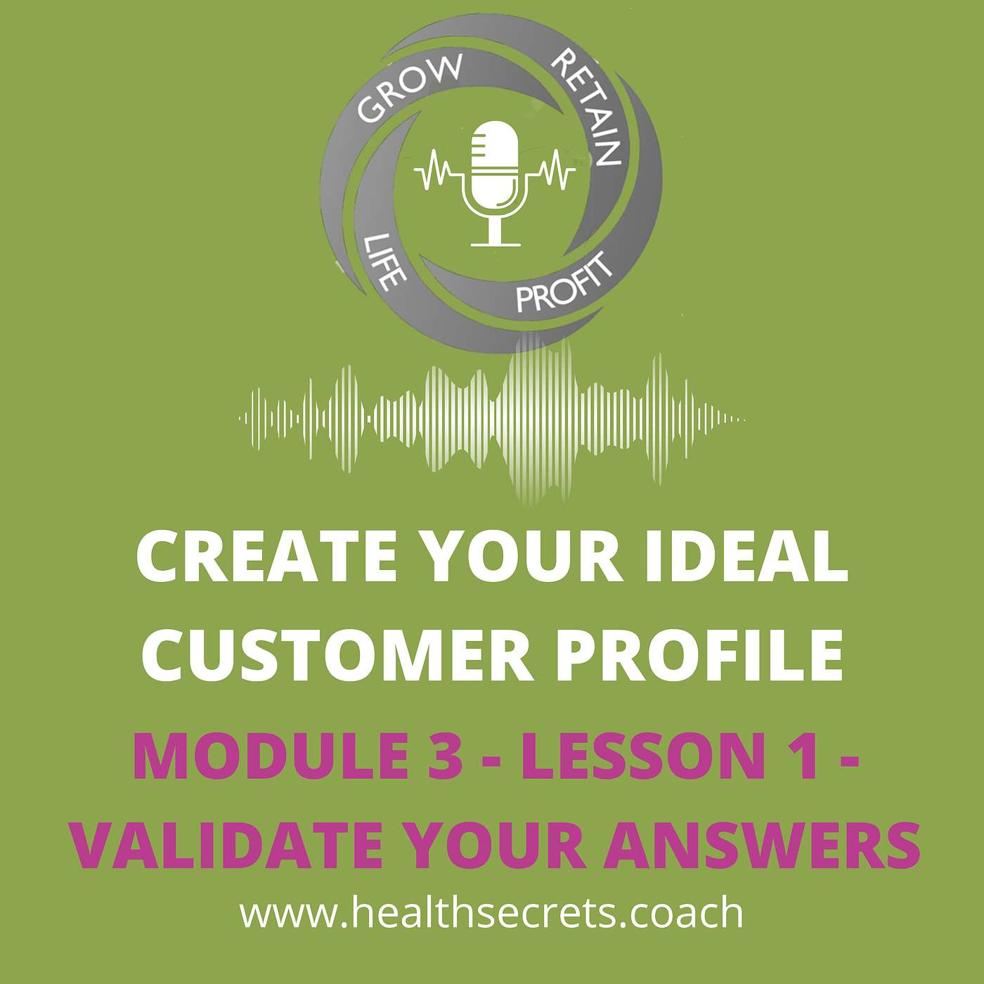13. Create Your Ideal Patient Profile - Module 3 Lesson 1 - Validate Your Answers