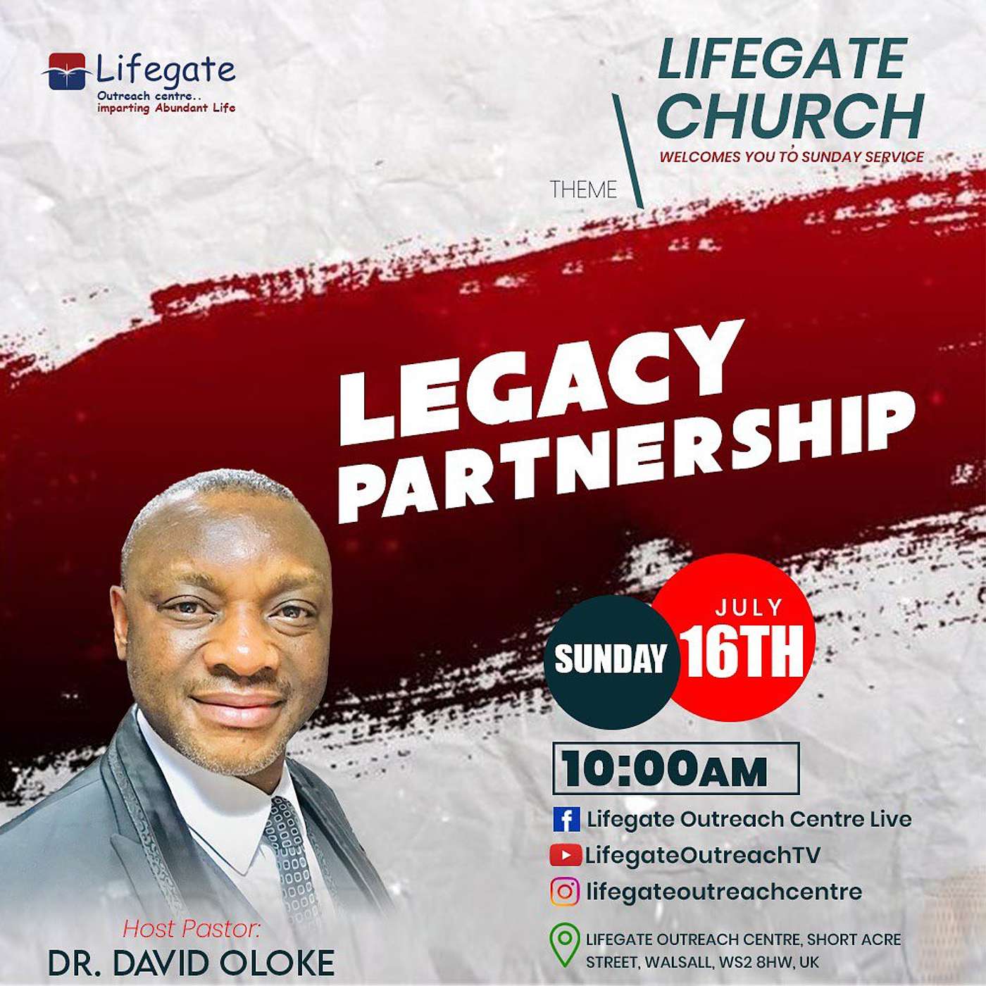 Legacy Partnership - Lifegate Church - 16.7.23 episode artwork