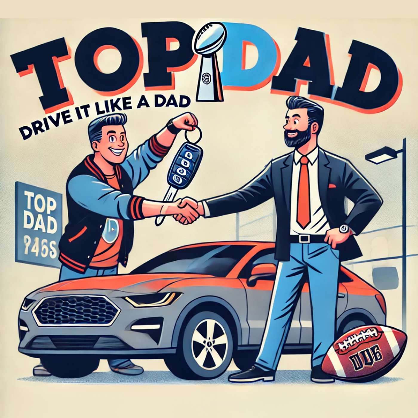 “Drive It Like a Dad: Hot Wheels, Insurance, and Electric Shenanigans” 🚗😂🏈 episode artwork