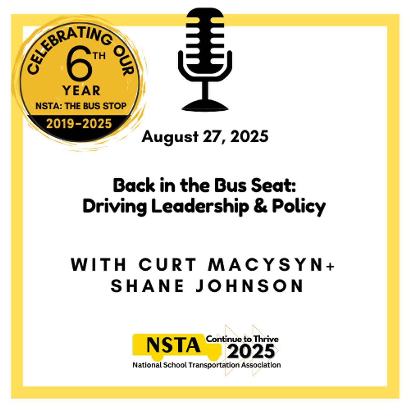 Back in the Bus Seat: Driving Leadership and Policy