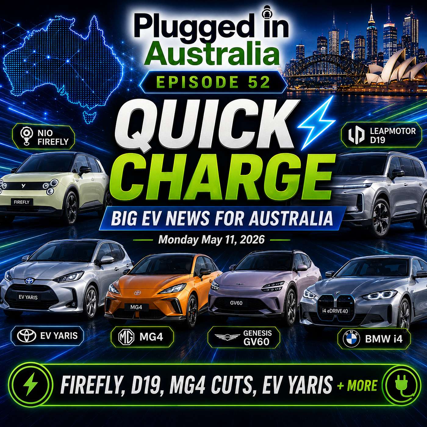 Quick Charge Episode 52: Firefly, Leapmotor D19, MG4 Price Cuts and Toyota’s EV Yaris episode artwork