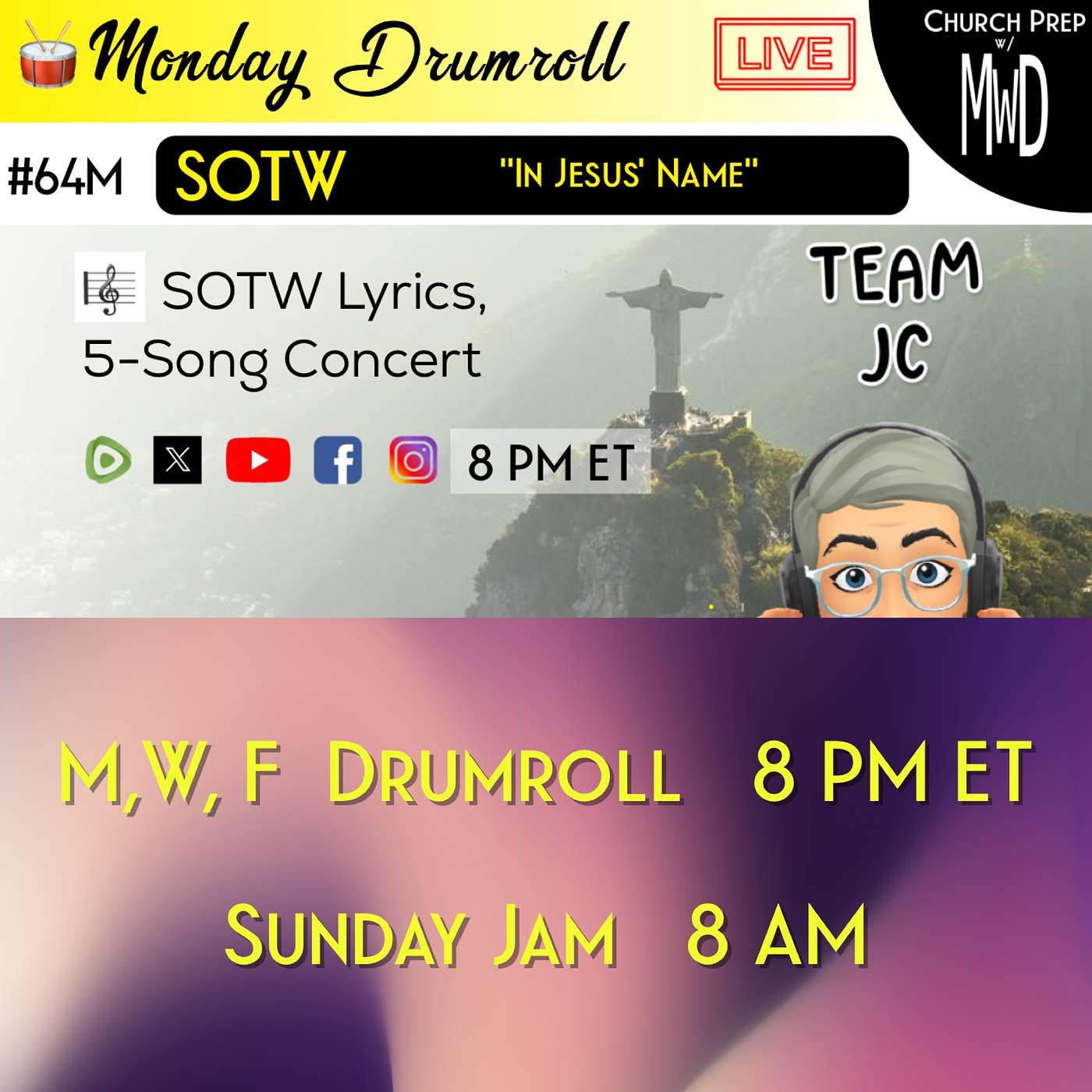 🥁 #64M 🎼SOTW Reveal: "In Jesus’ Name" | Church Prep w/ MWD episode artwork