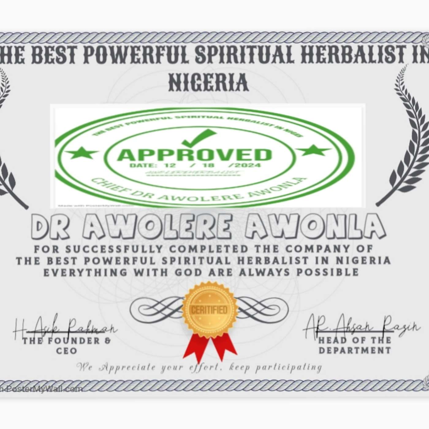 The Best Powerful Spiritual Herbalist Man And Native Doctor In Nigeria