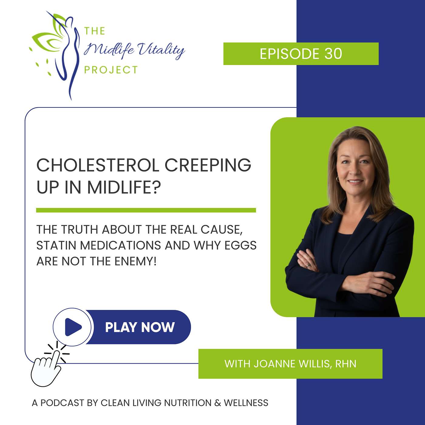 Episode 30: Cholesterol creeping up in midlife? The truth about the real cause, statin medications and why eggs are not the enemy!