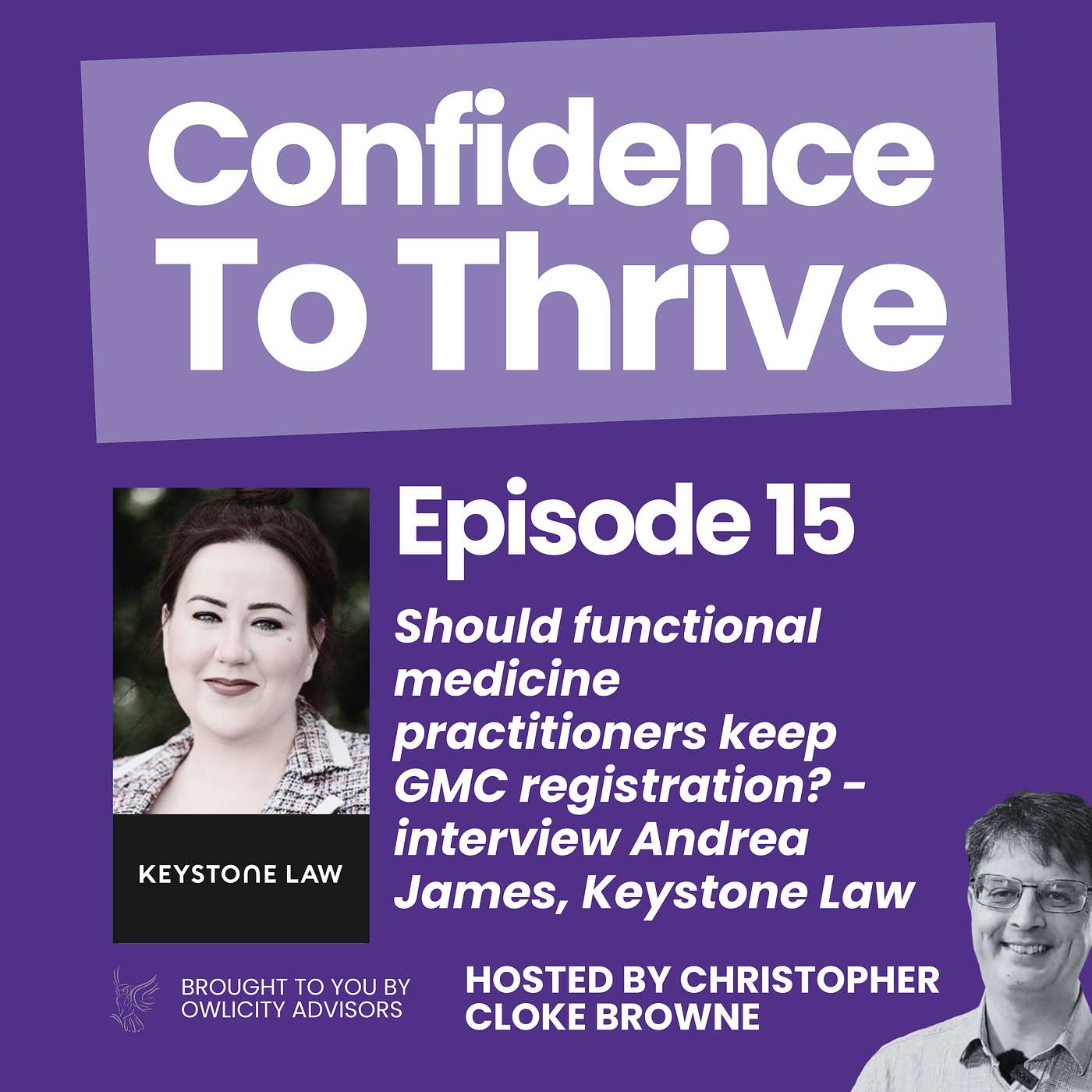 Episode 15 - Should functional medicine practitioners keep GMC registration? with Andrea James, Keystone Law episode artwork