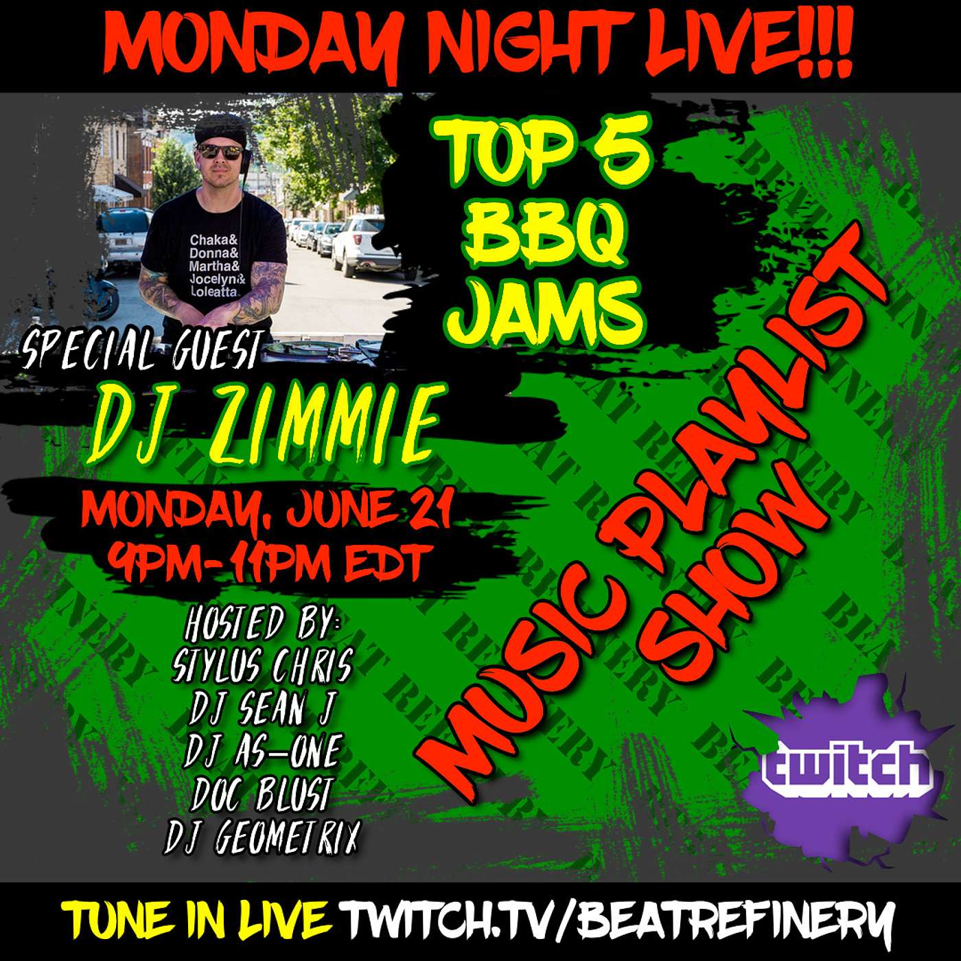 MUSIC PLAYLIST SHOW: Top 5 BBQ Jams with Special Guest DJ Zimmie