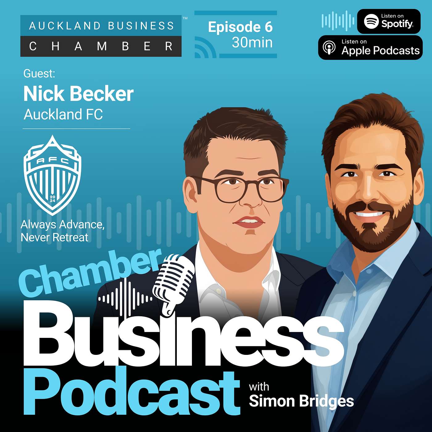 This episode dives into the power of community- Chamber Business Podcast with Nick Becker from Auckland FC episode artwork