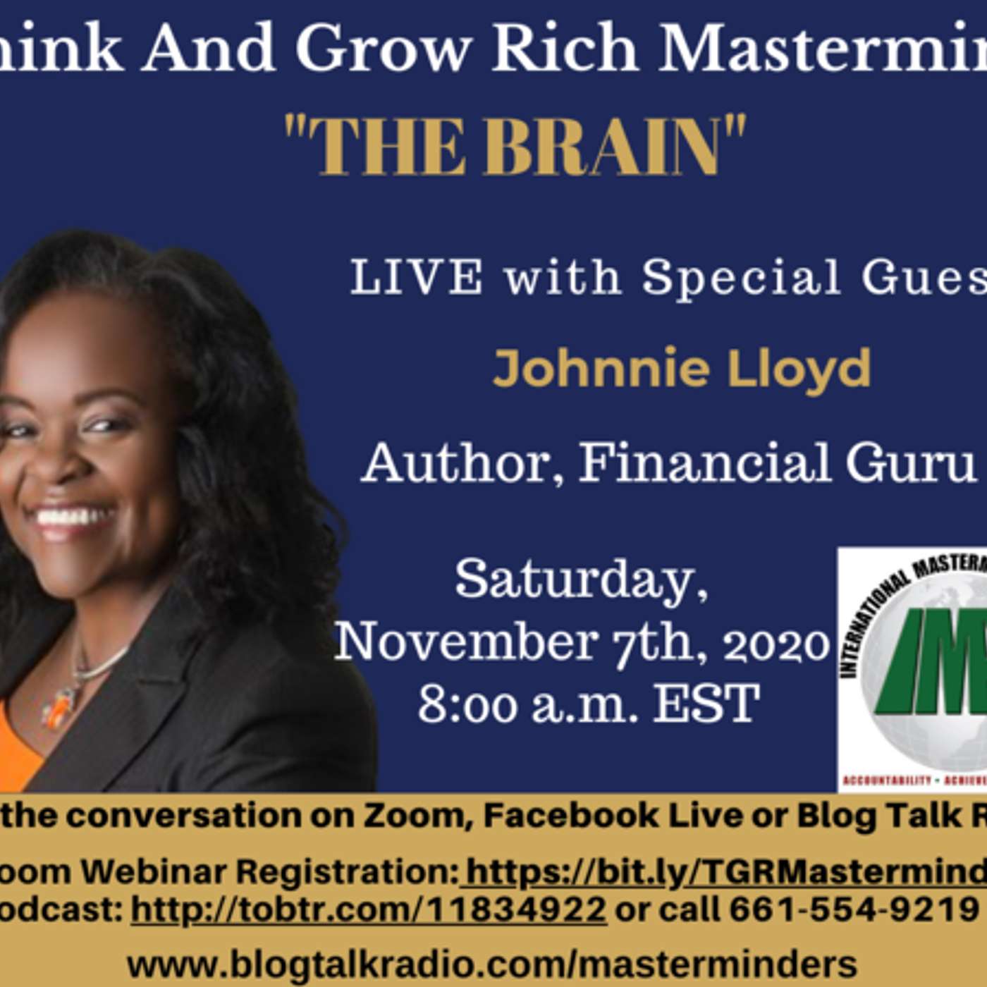 Think and Grow Rich Mastermind - "The Brain" with Johnnie Lloyd episode artwork