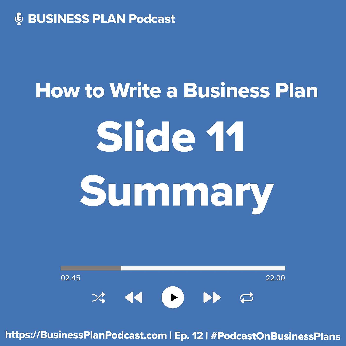 How to Write a Business Plan - Slide 11 - Summary Slide