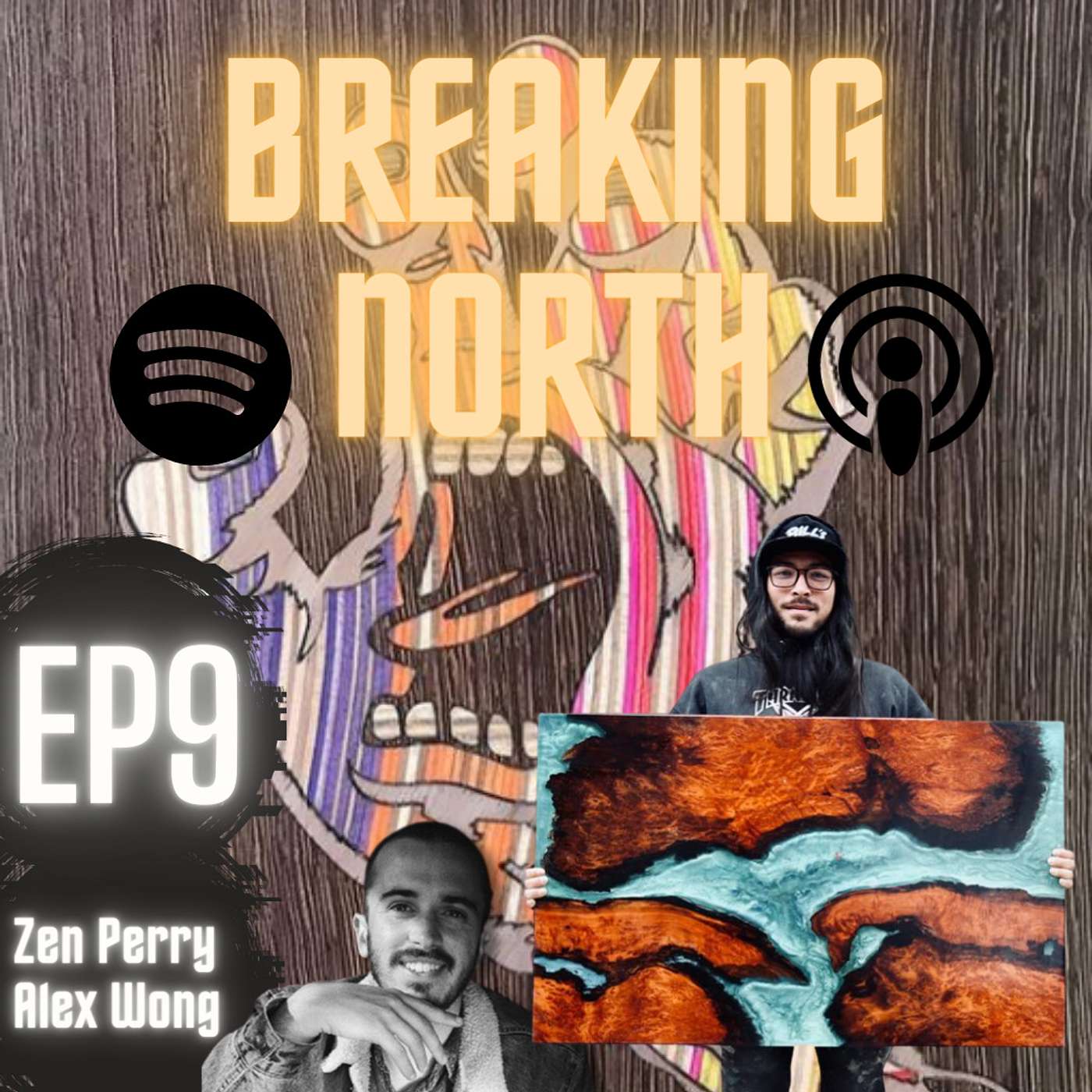 Ep. 9 Alex Wong of Upcycled Skate art on woodworking with skate boards, diversifying art, staying creative, changing careers, upcoming projects and staying stoked