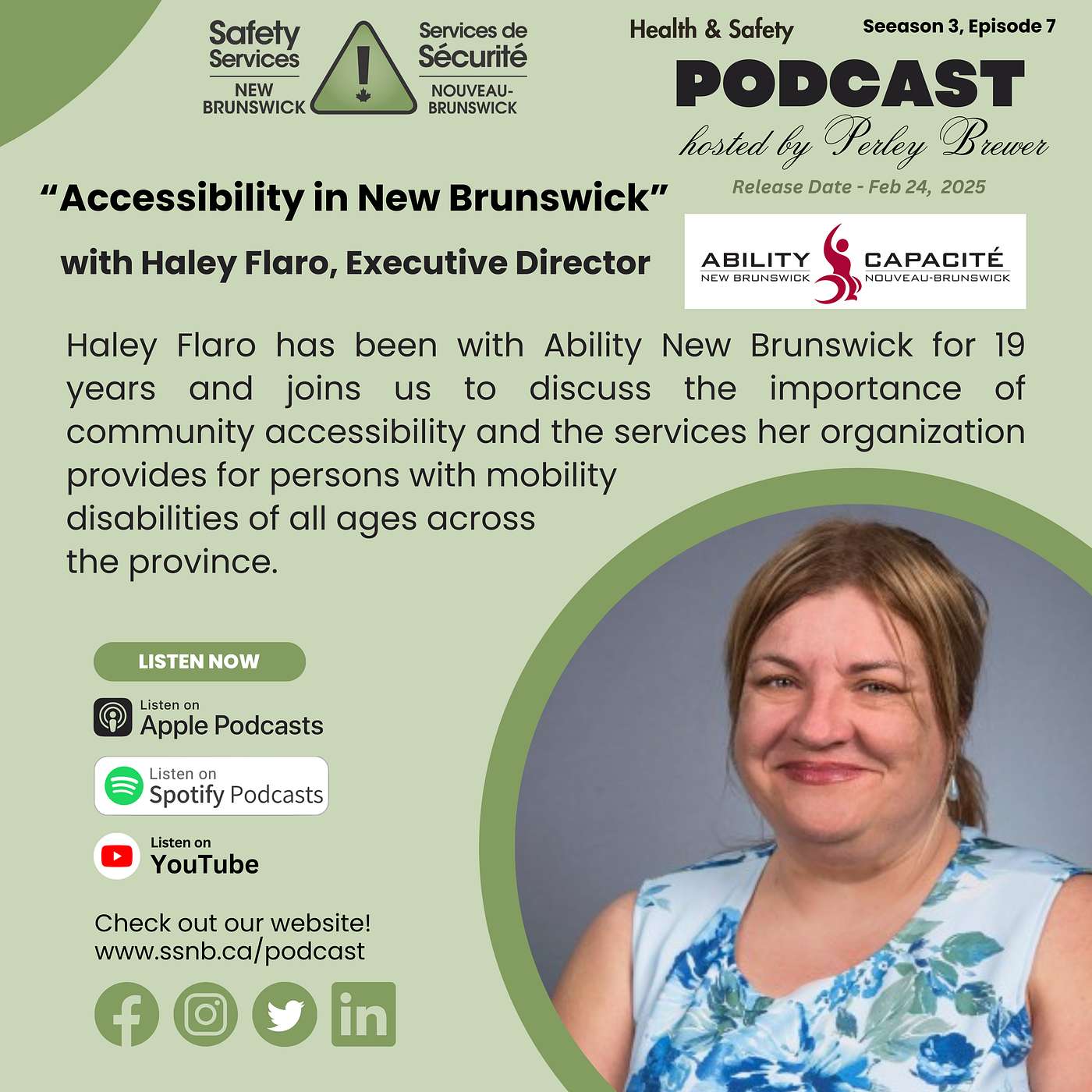 Accessibility in New Brunswick - Haley Flaro, Executive Director, Ability New Brunswick