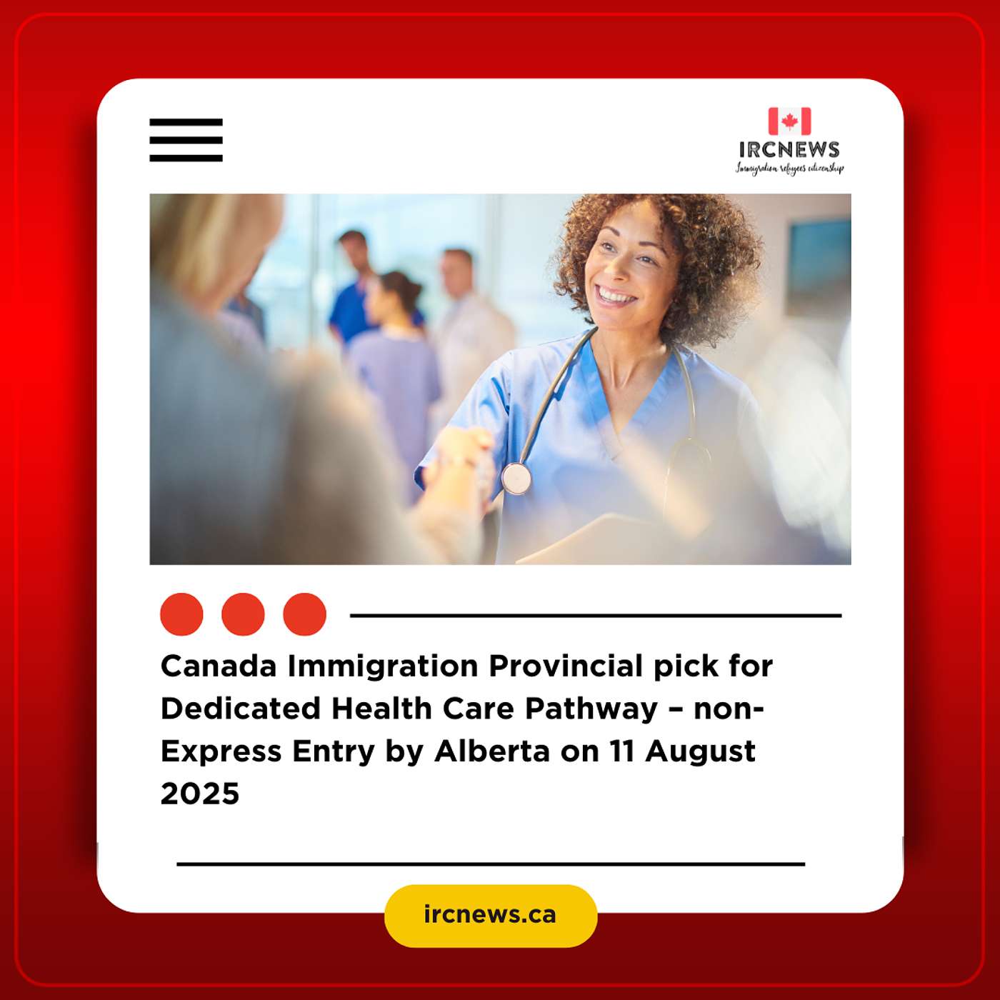 Canada Immigration Provincial pick for Dedicated Health Care Pathway – non-Express Entry by Alberta on 11 August 2025 episode artwork