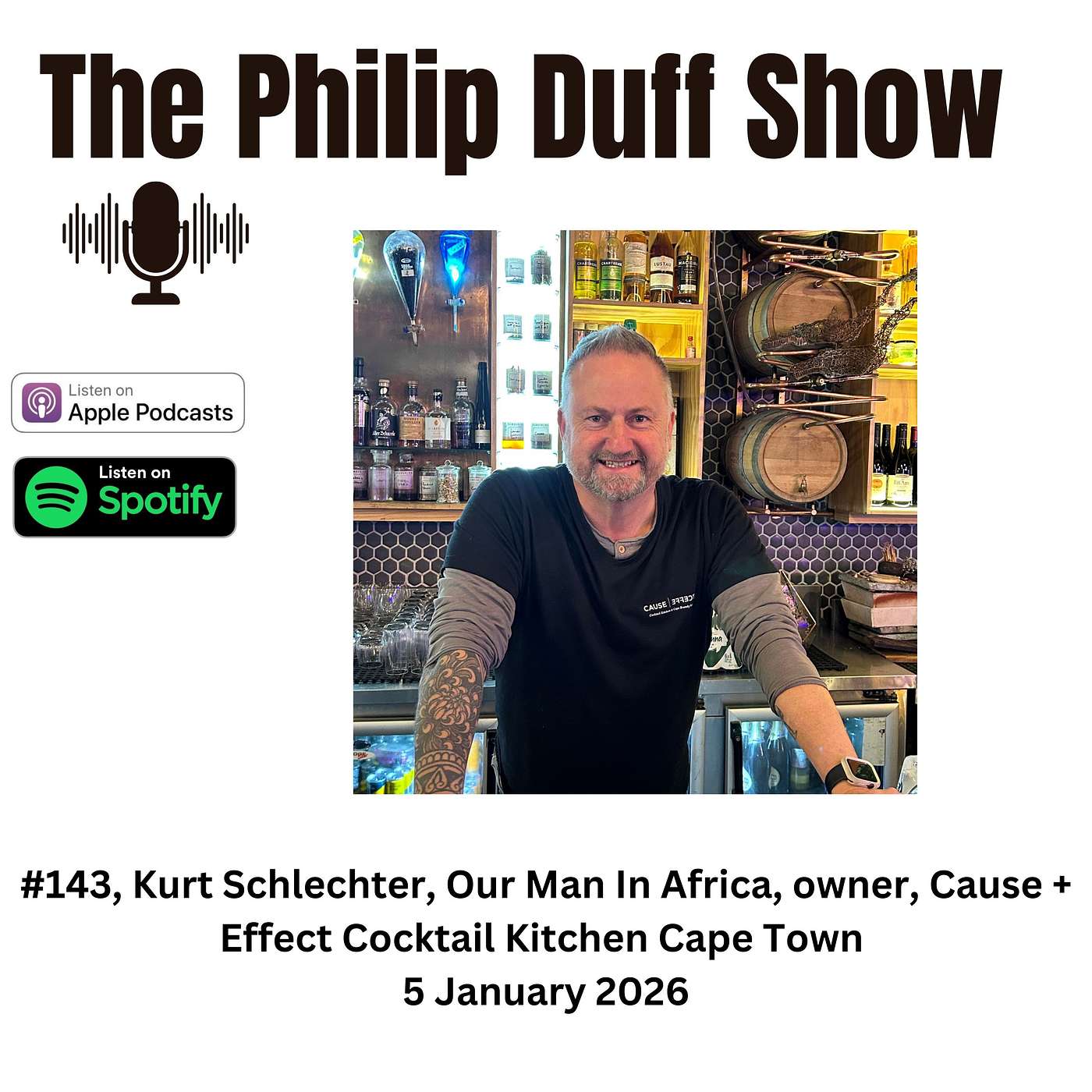 #143, Kurt Schlechter, Our Man In Africa, owner, Cause + Effect Cocktail Kitchen Cape Town