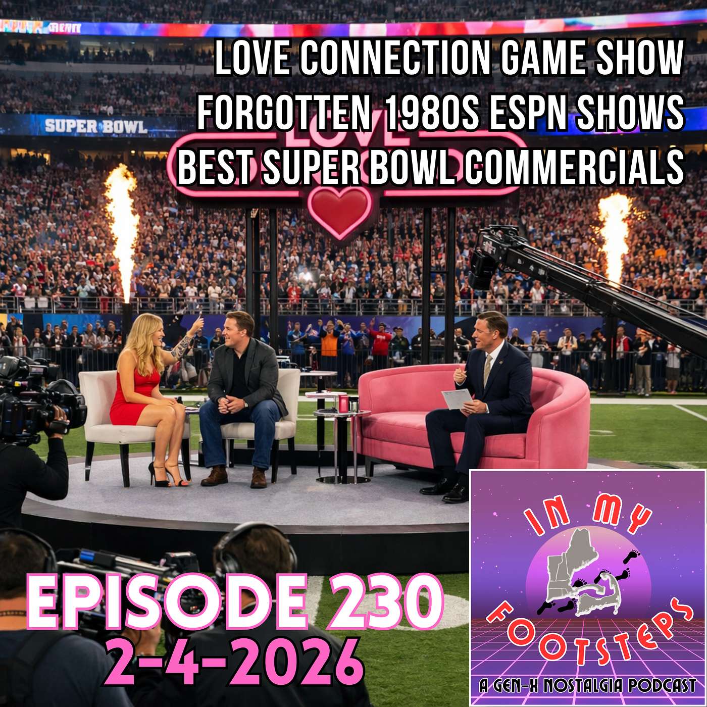 Episode 230: Love Connection, Best Super Bowl Commercials, Forgotten 1980s ESPN Shows(2-4-2026)