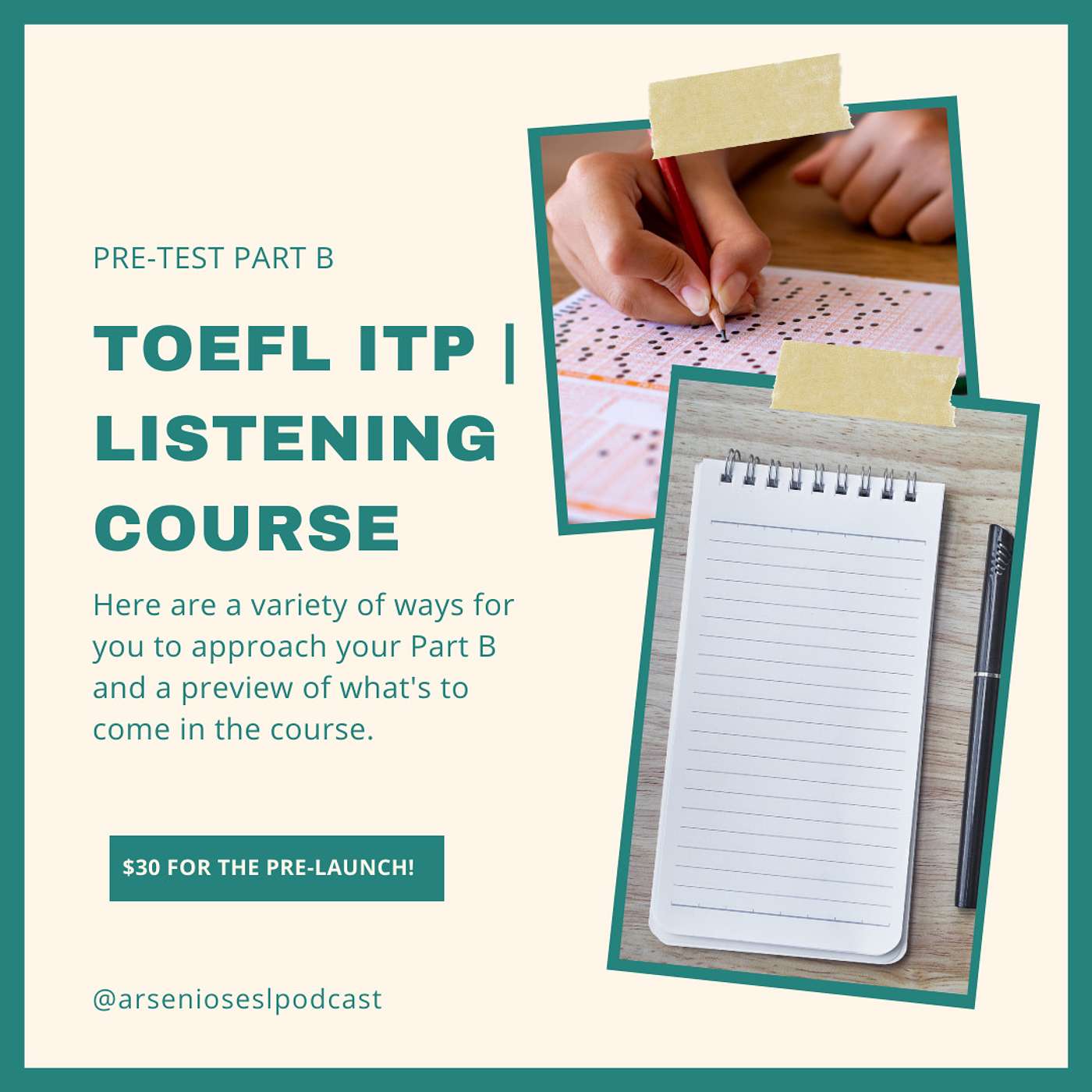 TOEFL iTP | Listening | Course Pre-test (Part B) episode artwork