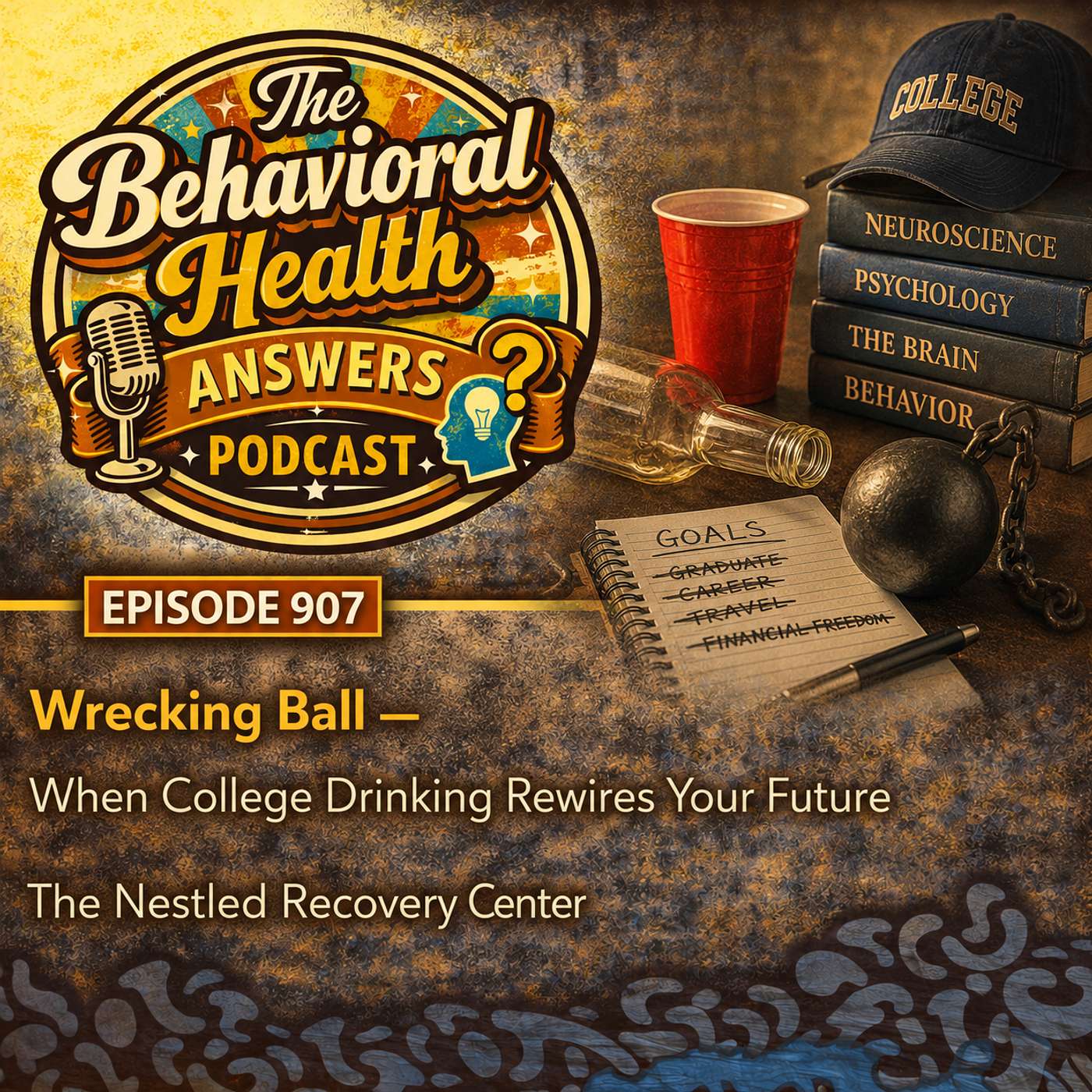 Episode 907: Wrecking Ball - When College Drinking Rewires Your Future | The Nestled Recovery Center episode artwork